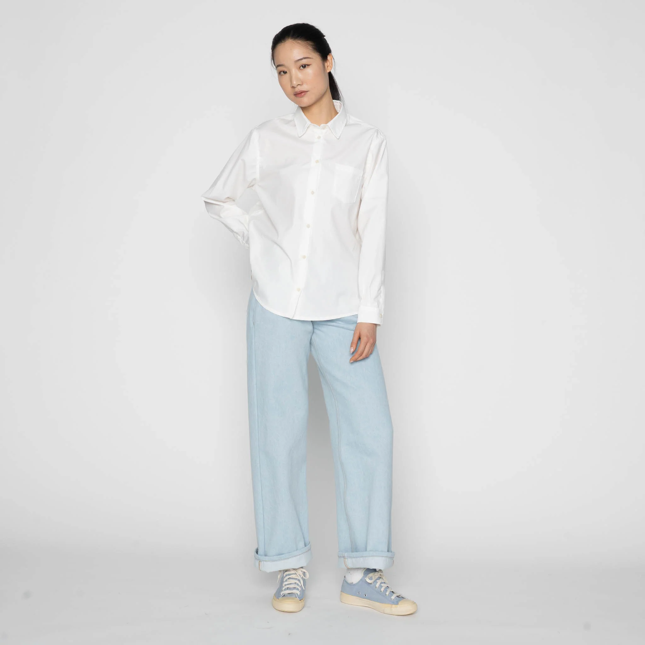 Judy Shirt - Pima Pique - White - Image 6