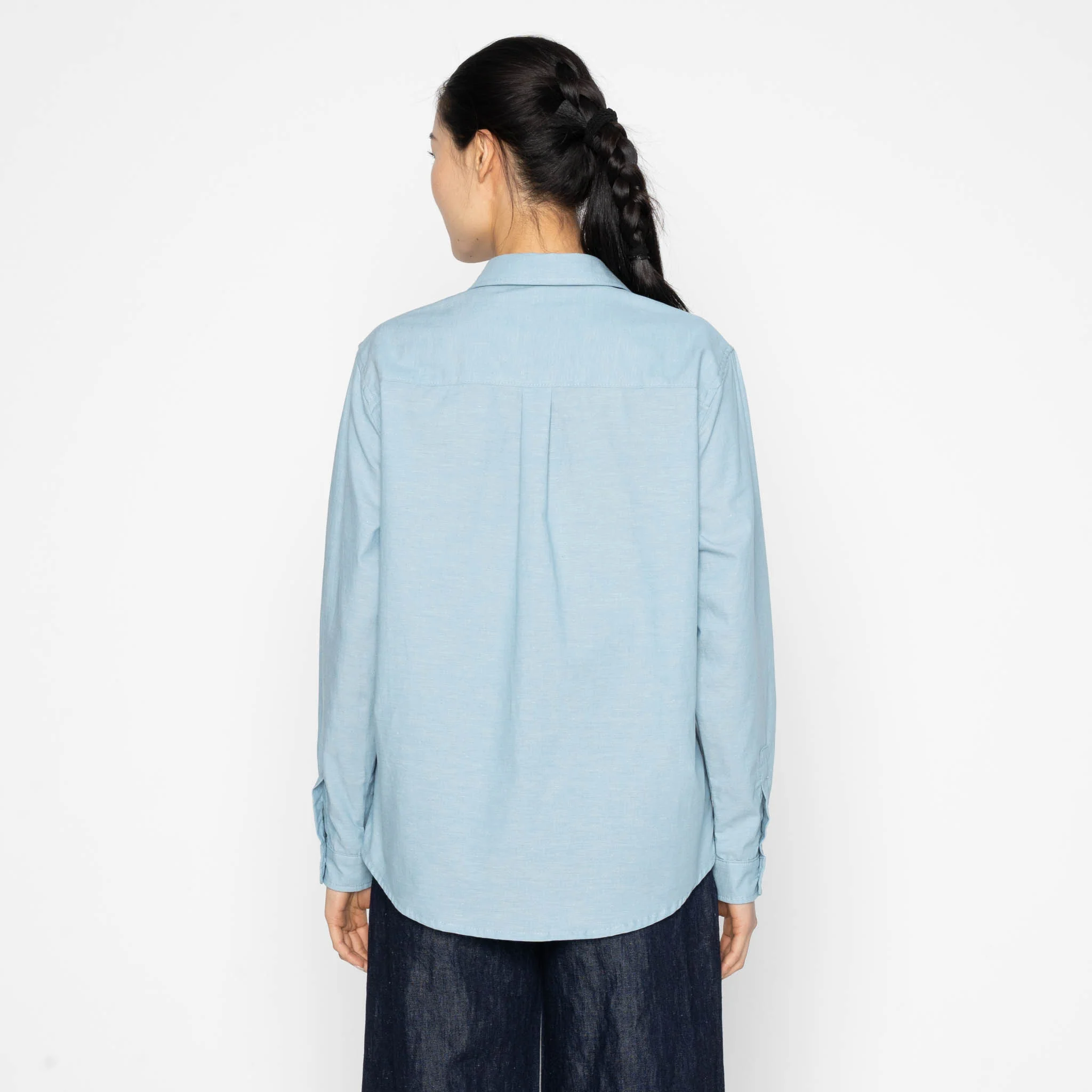 Judy Shirt - Selvedge Chambray - Pale Blue - Image 4
