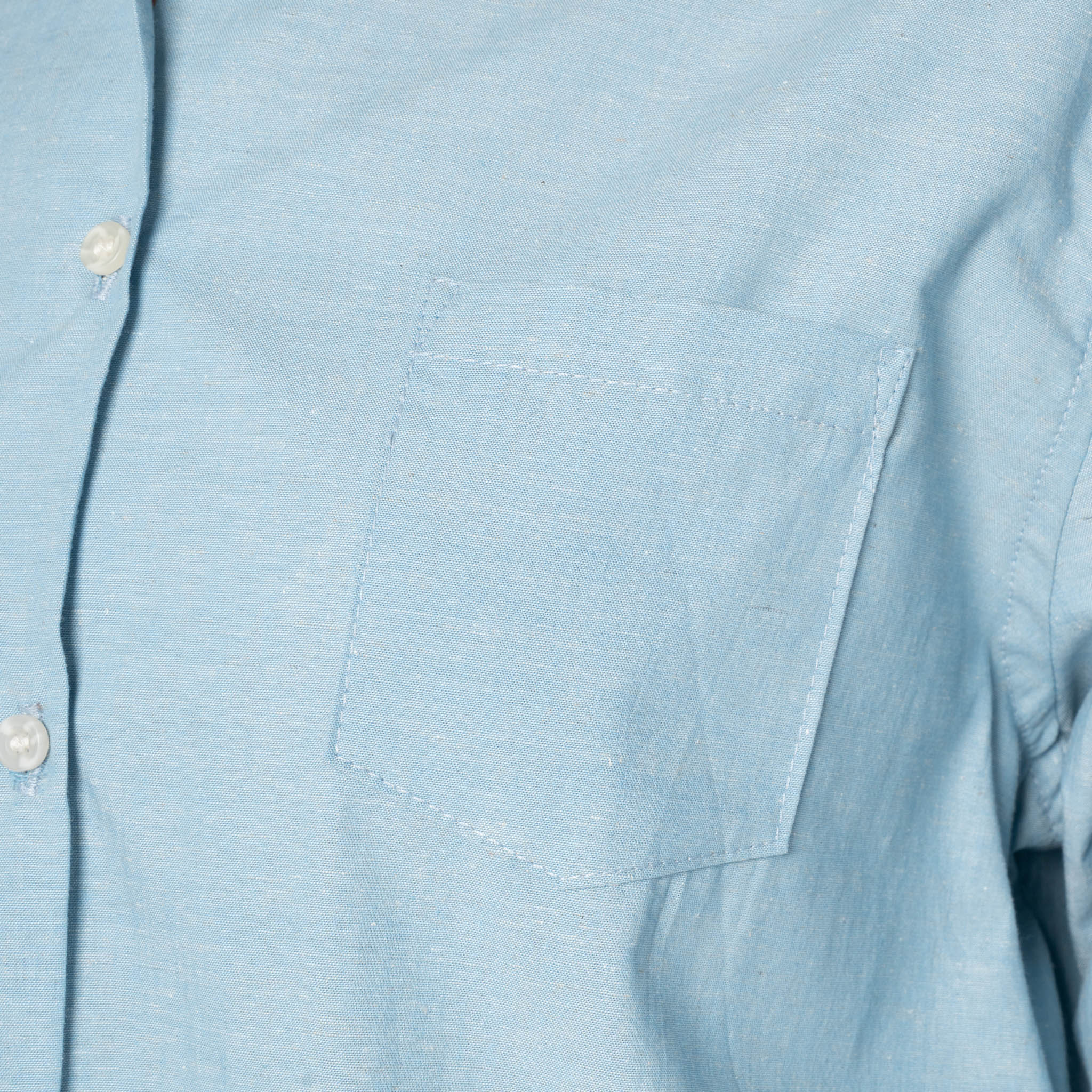 Judy Shirt - Selvedge Chambray - Pale Blue - Image 5