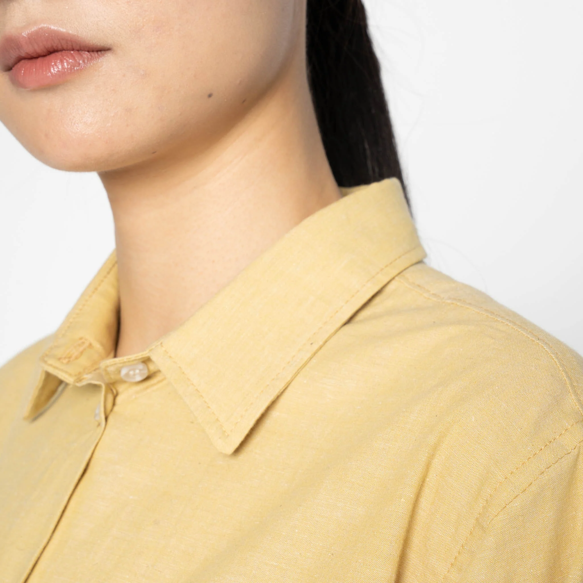 Judy Shirt - Selvedge Chambray - Yellow - Image 6
