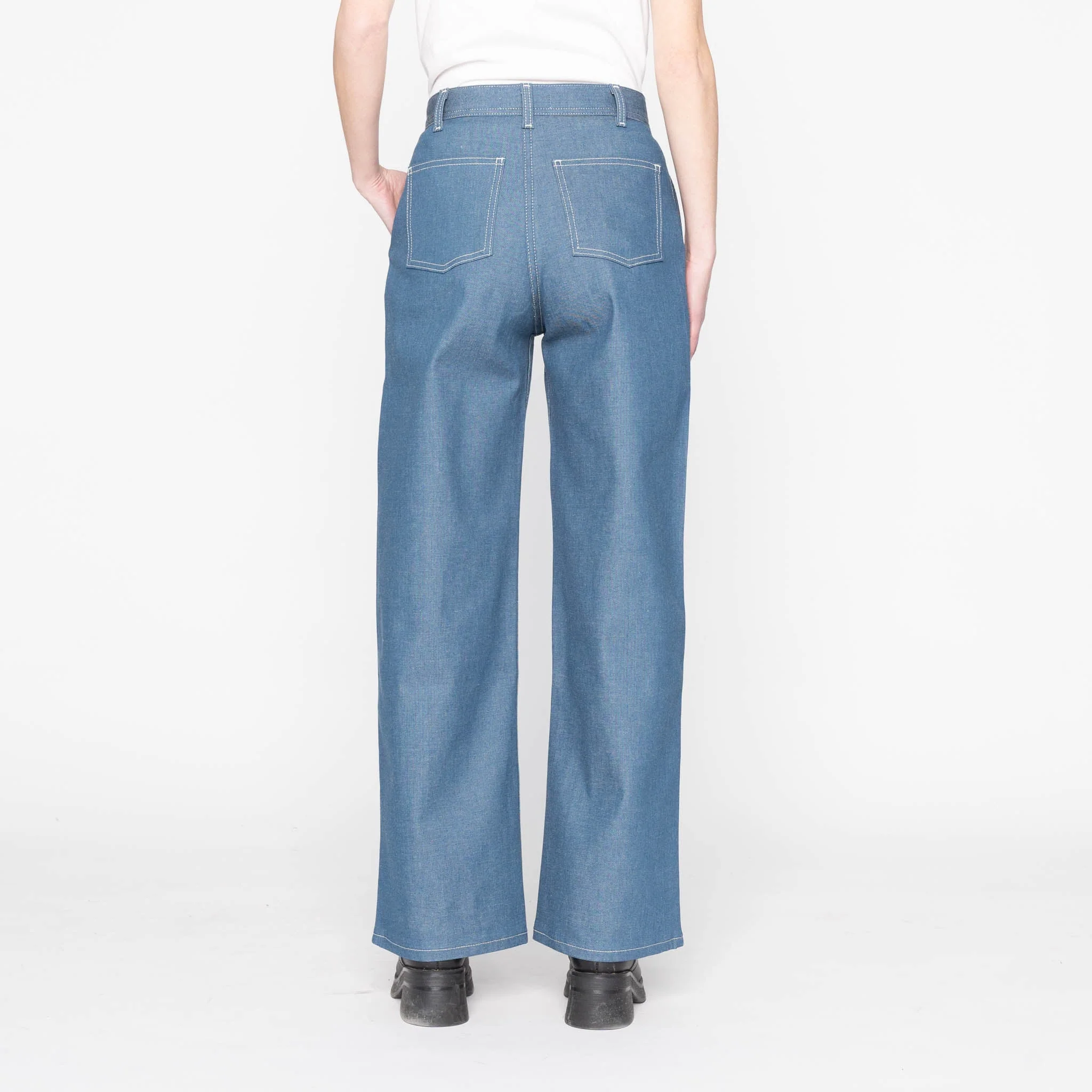 Maudie - Antique Blue Denim Stretch - Antique Blue - Image 3