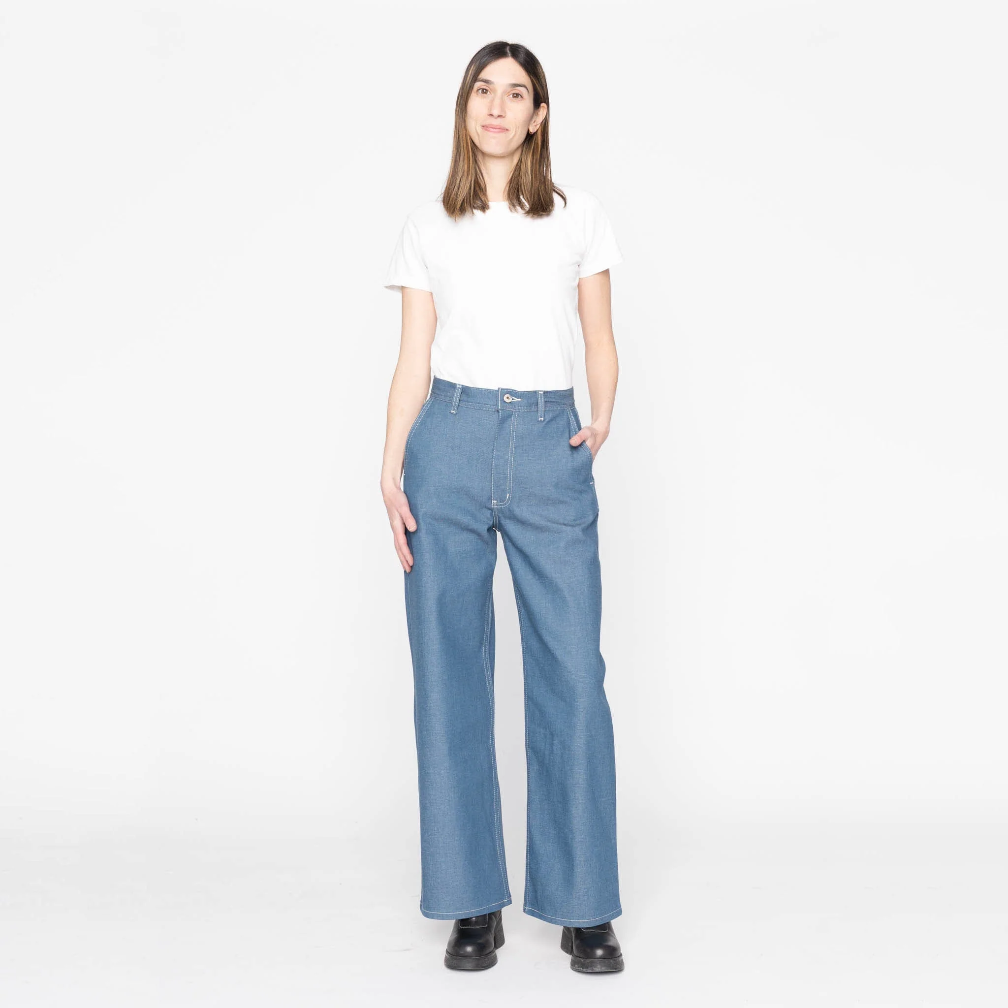 Maudie - Antique Blue Denim Stretch - Antique Blue - Image 7