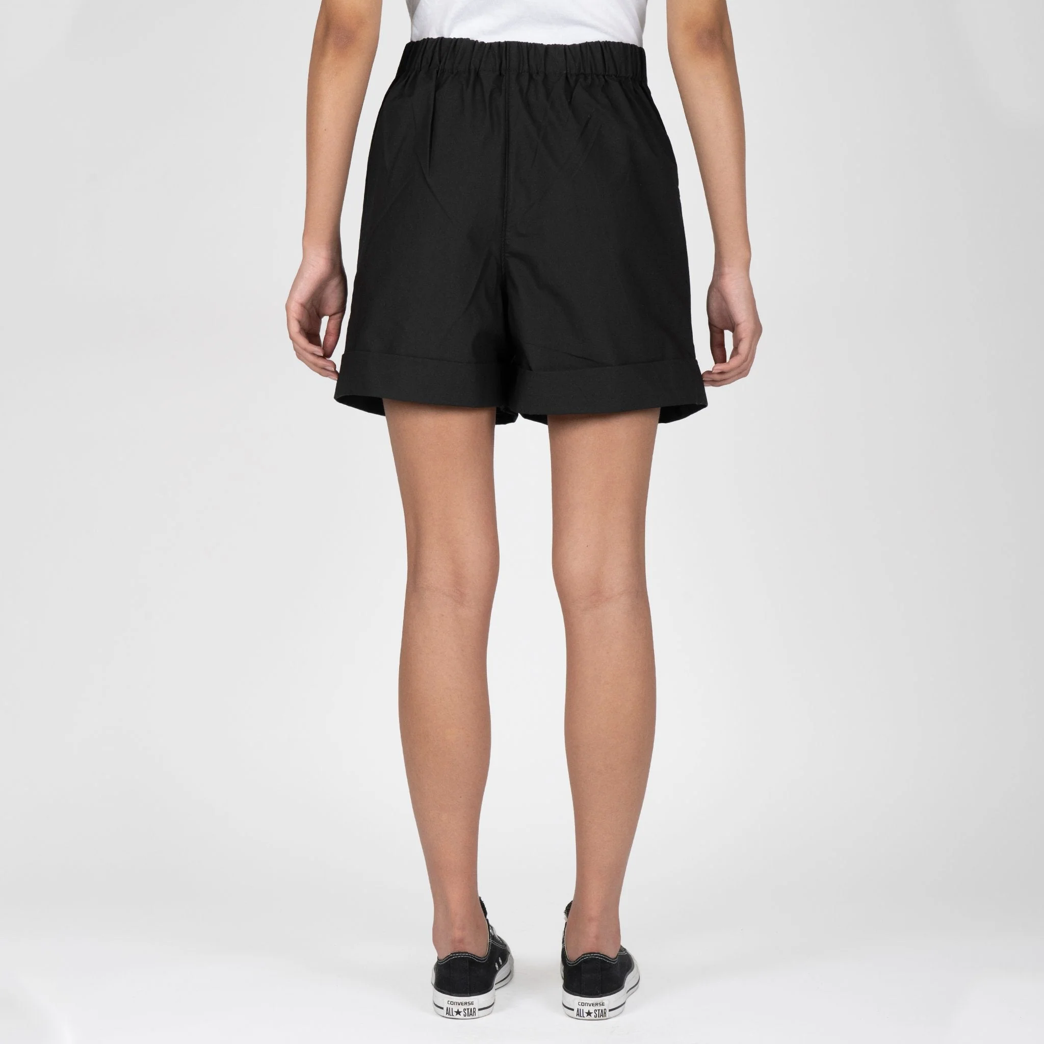 Wide Cuffed Short - Cotton Typewriter - Black - Image 3