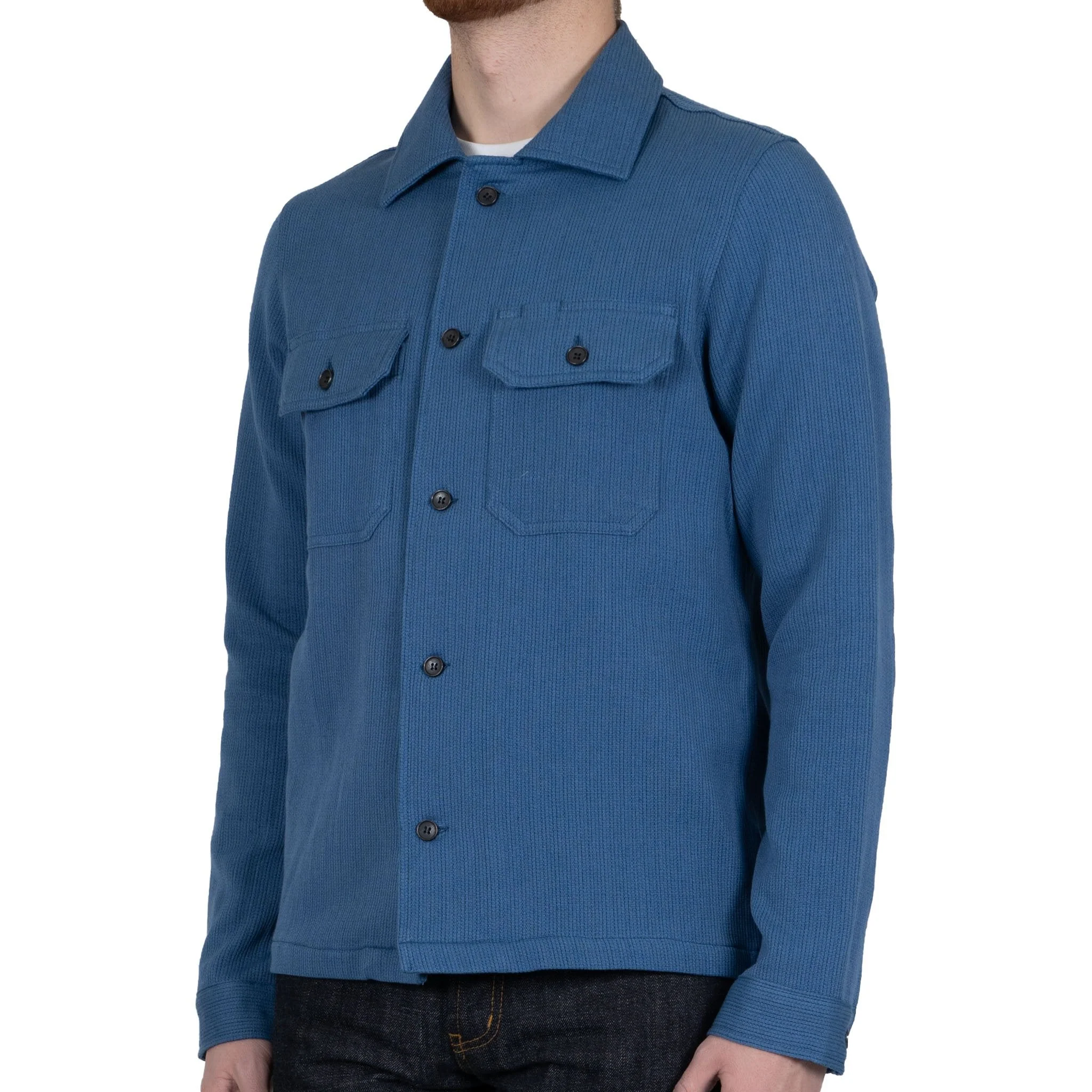 Work Shirt - Loose Weave Dobby - Pale Indigo - Image 3