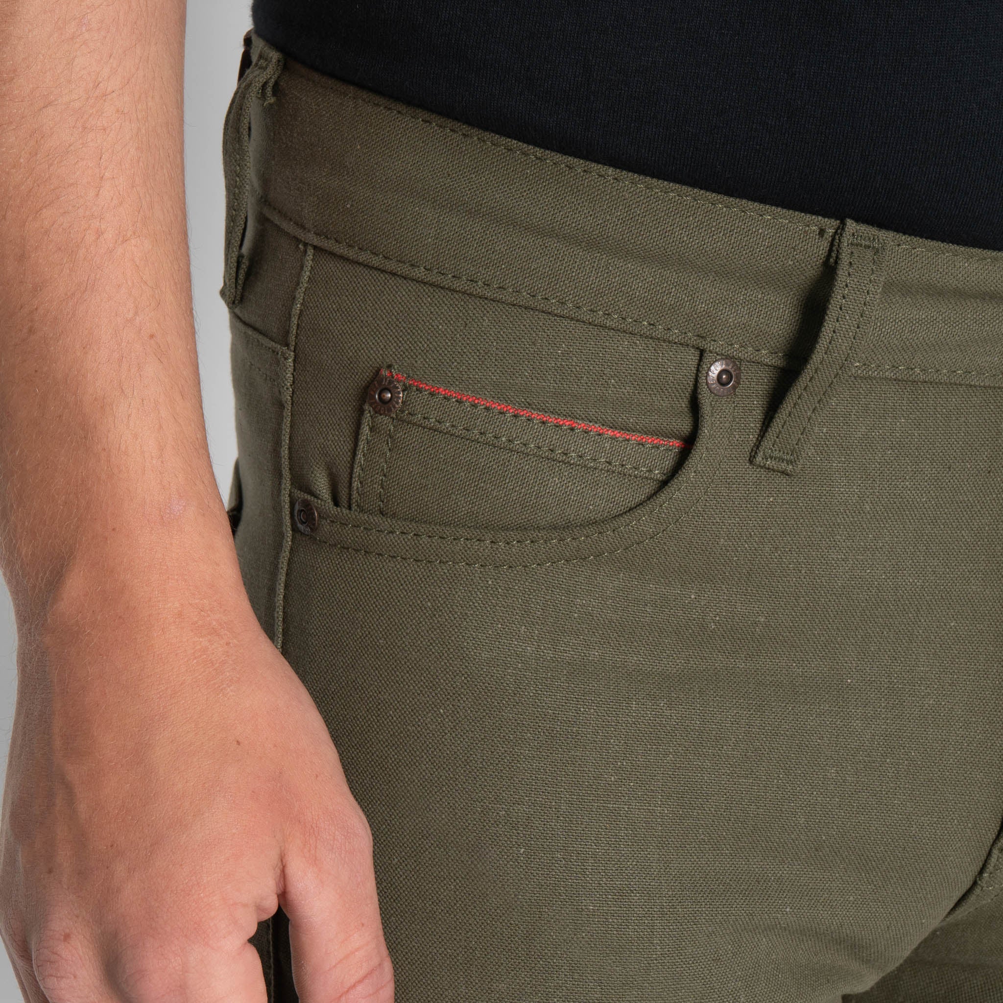 Super Guy - Army Green Duck Selvedge - Image 5