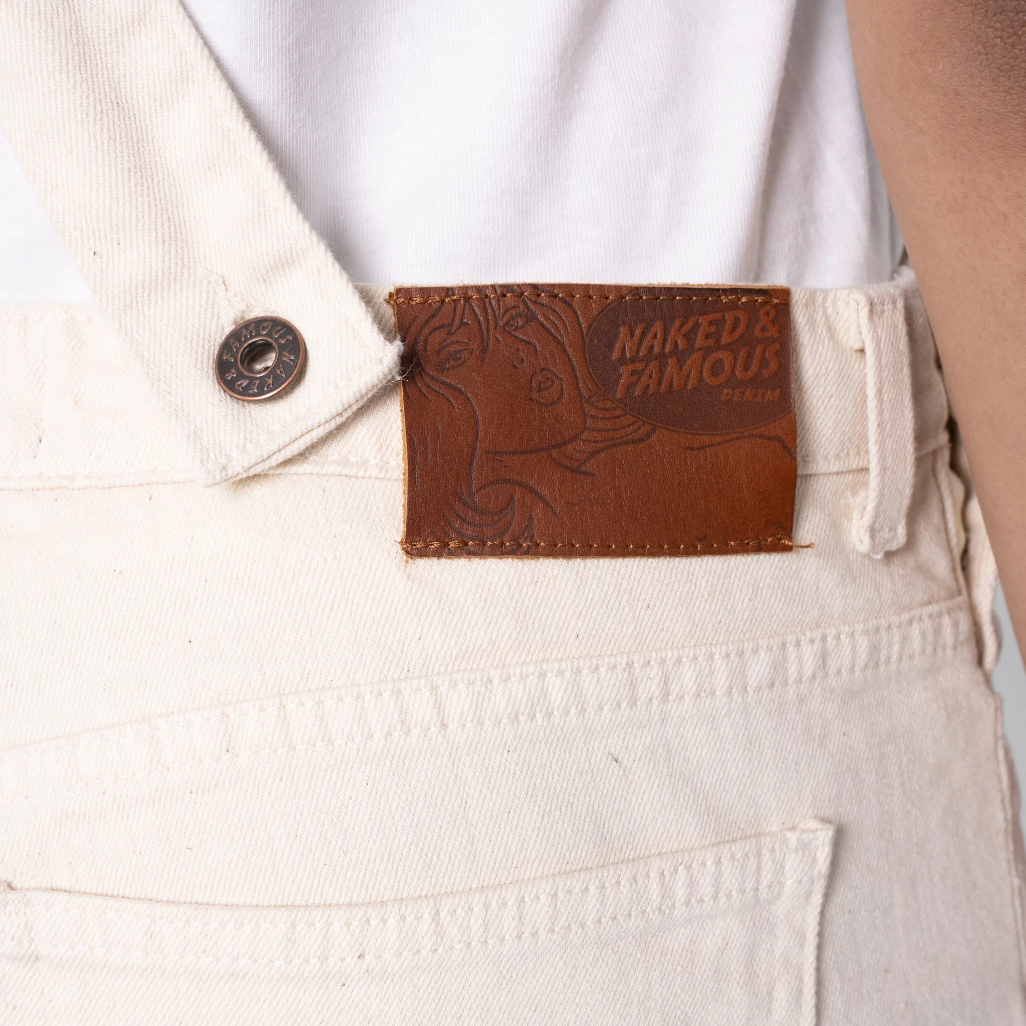 Straight Leg Overalls - Natural Seed Denim - Image 4