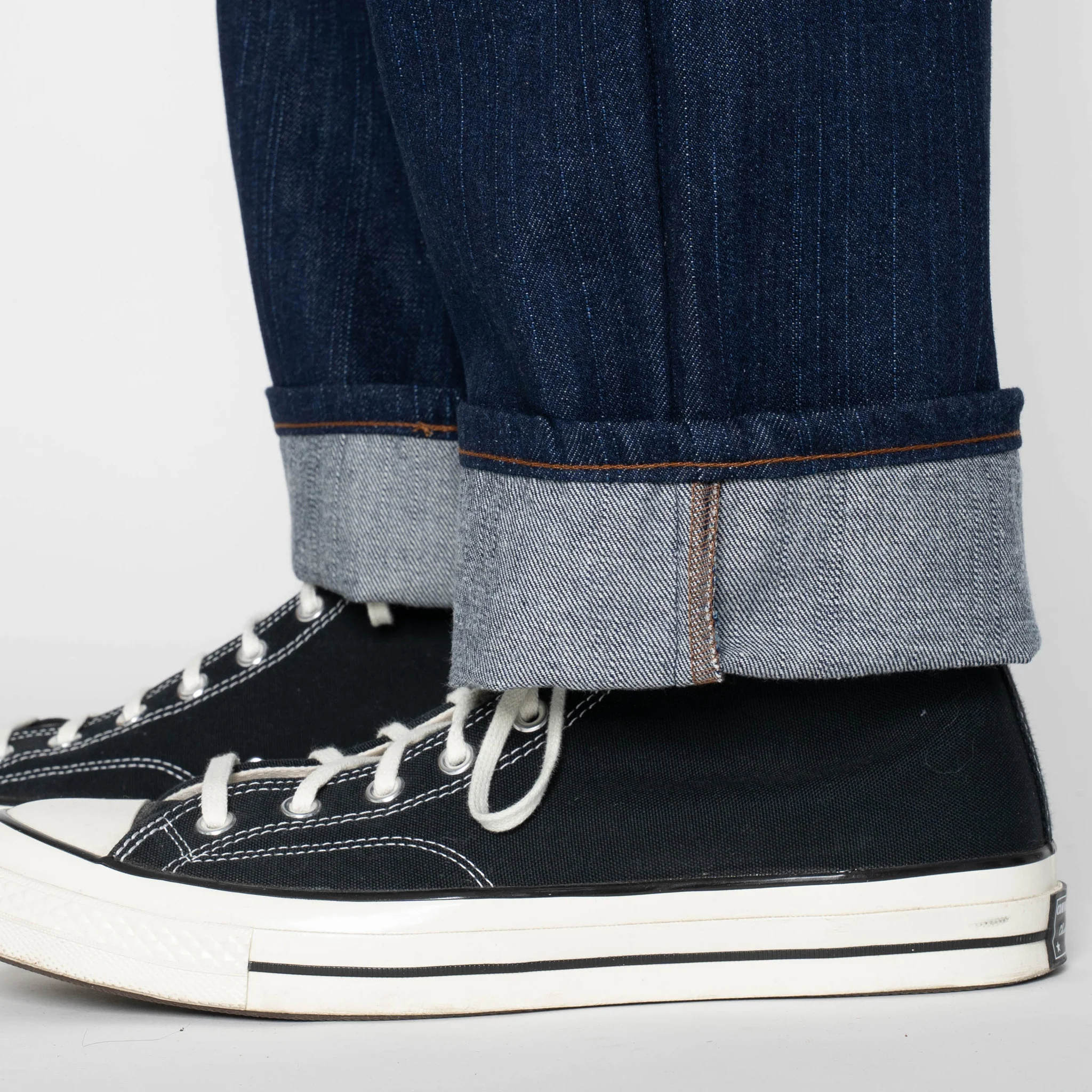 Pleated Trouser   -   Vertical Slub Denim - Image 7