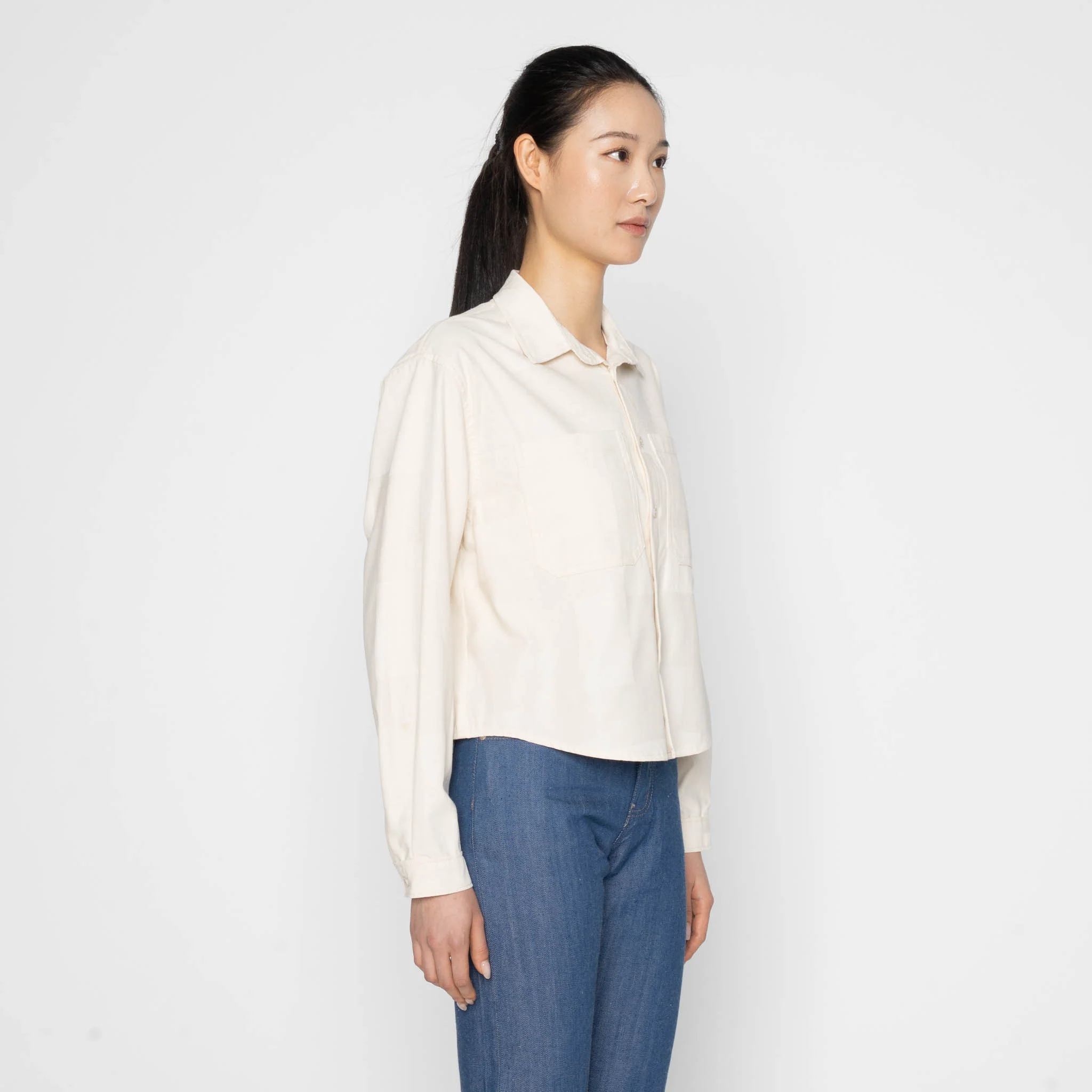 Princeton Shirt - Jacquard Denim - Ecru - Image 3