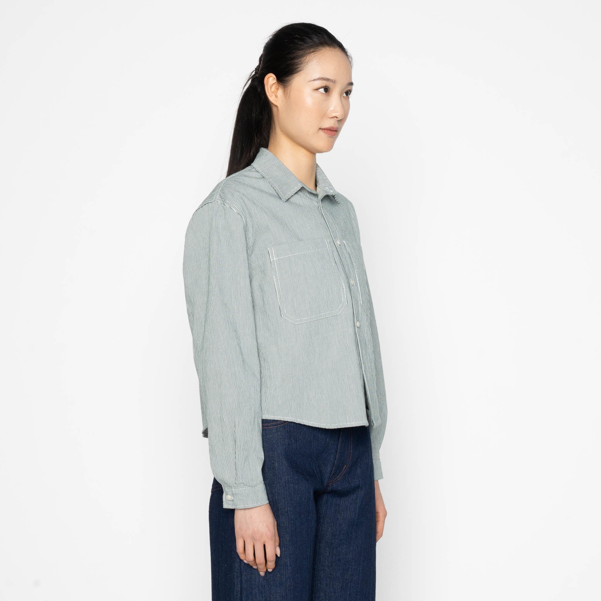 Princeton Shirt - Organic Hickory - Green - Image 3