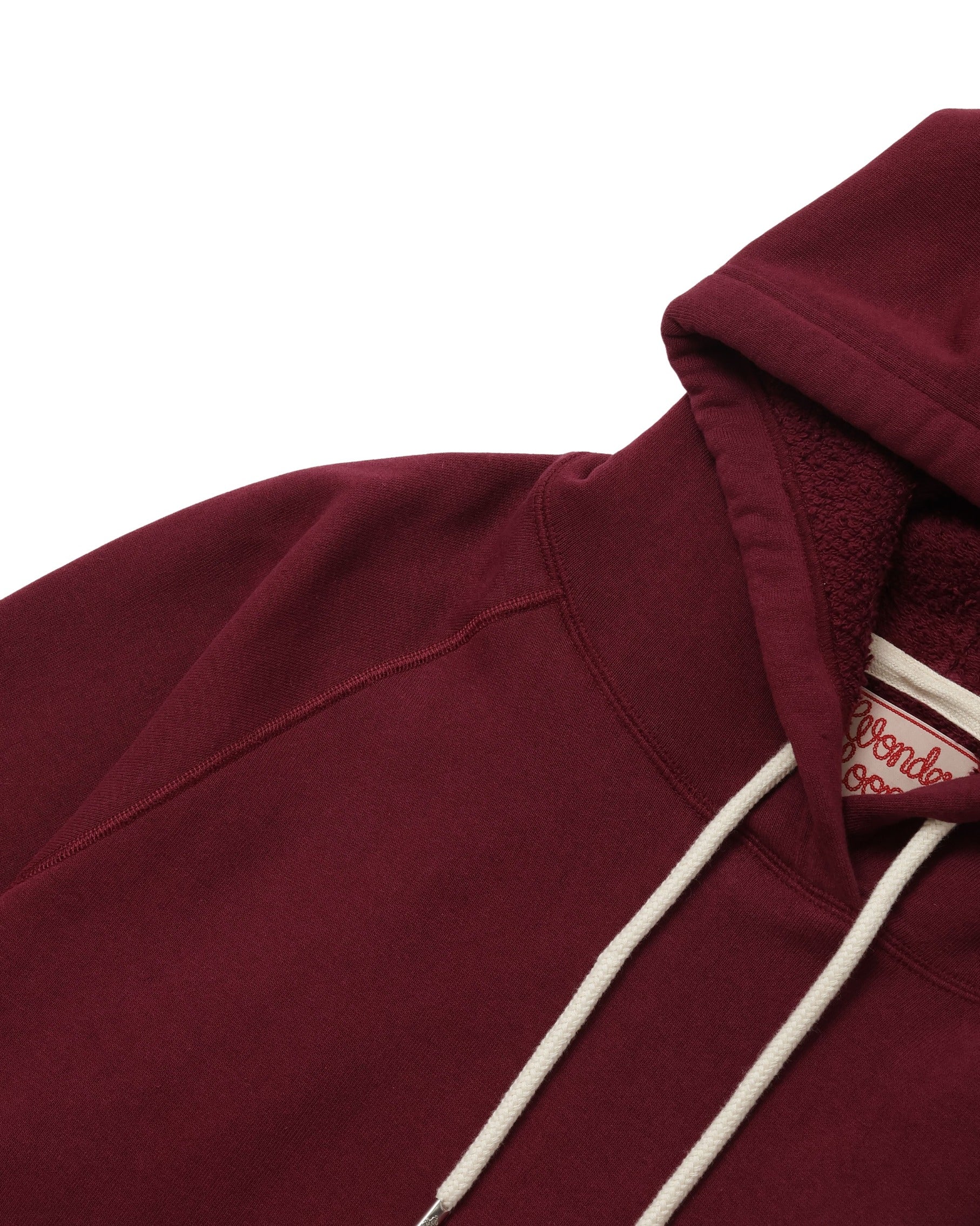 Pullover Hoodie - Super Looper French Terry - Burgundy - Image 4