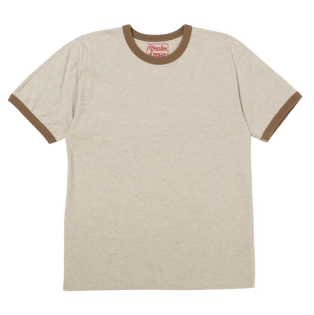 Recycled Cotton Foxfibre Ringer T - Stone