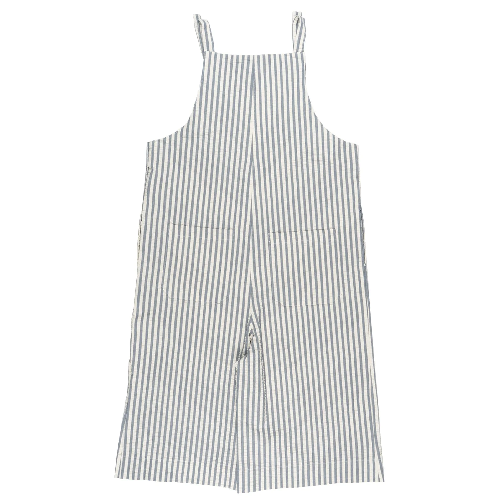 Romper - Seersucker Stripe - Blue/Cream - Image 2