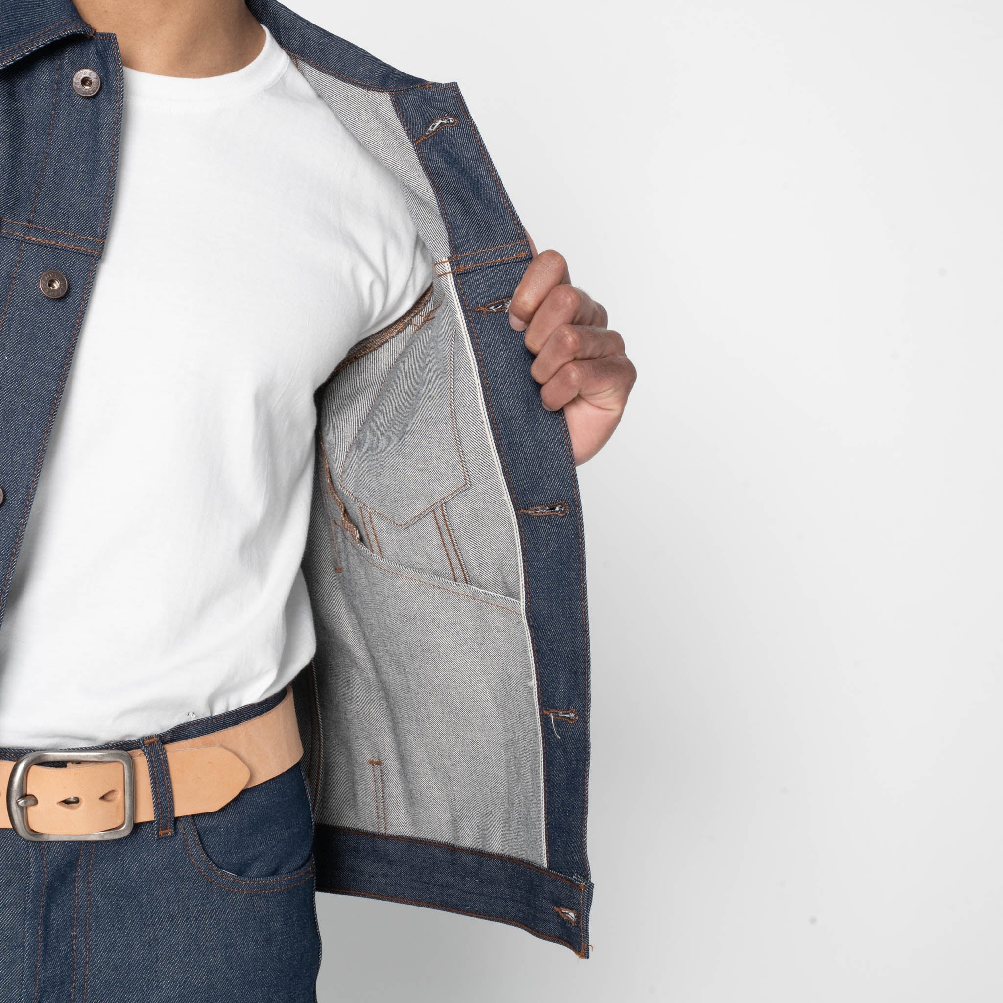 Denim Jacket - Natural   Indigo   Selvedge - Image 5