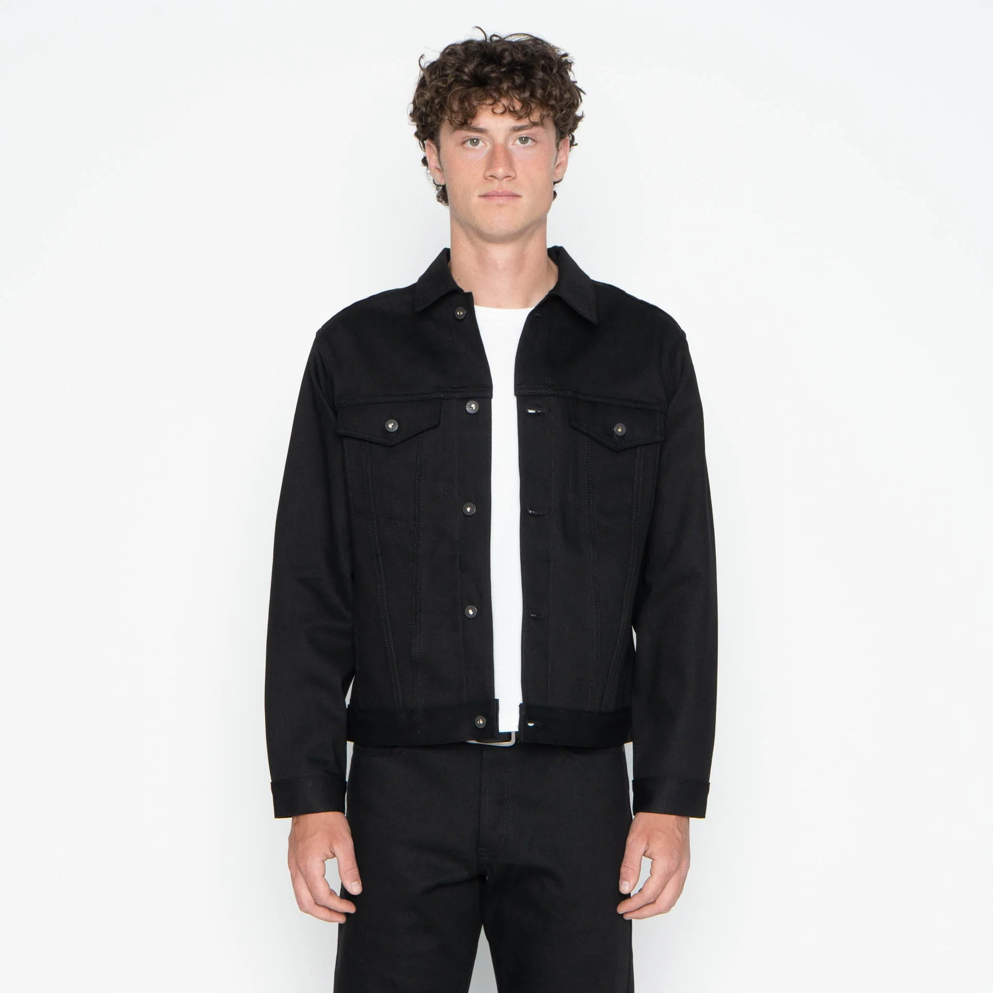 Denim Jacket     -     Solid Black Selvedge - Image 3