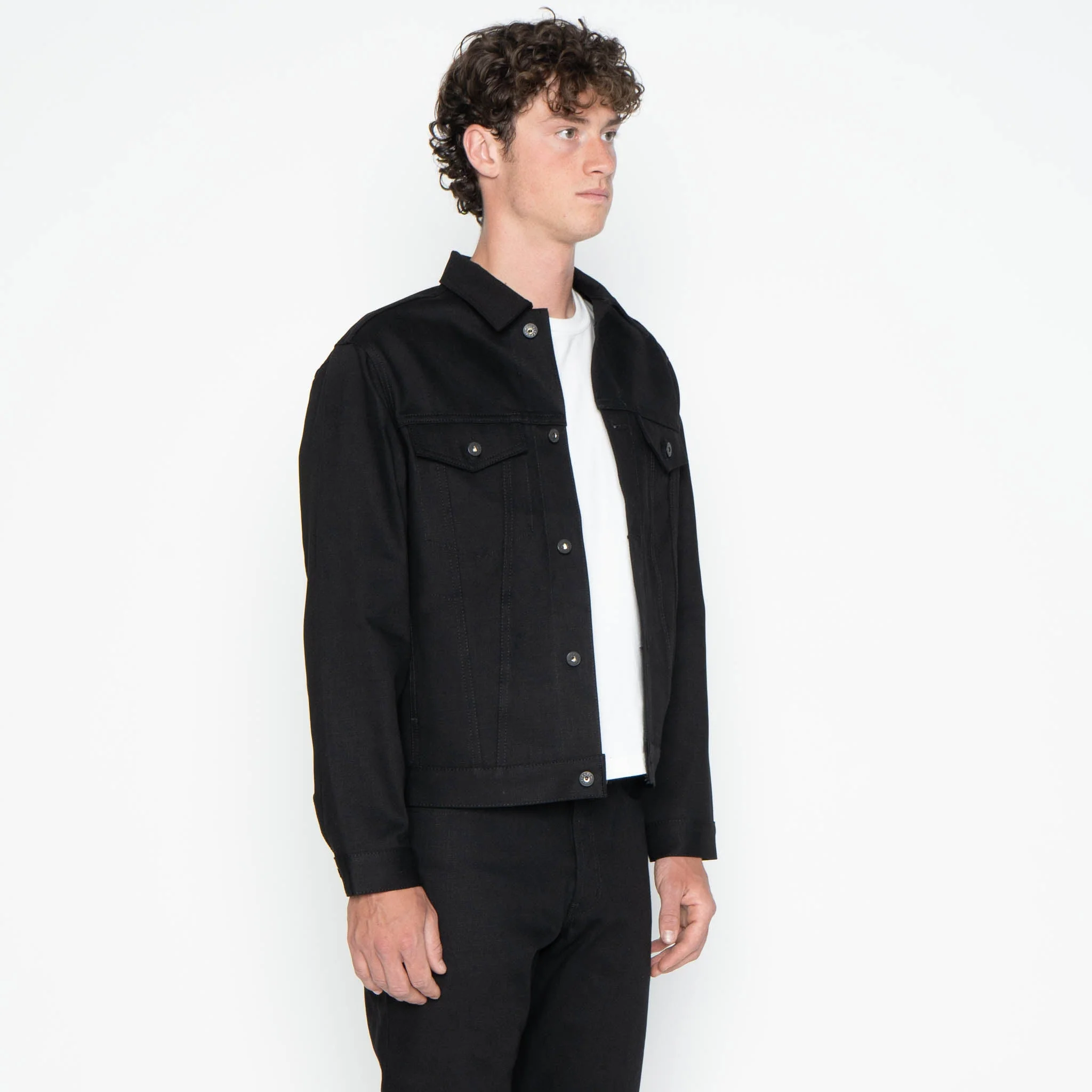 Denim Jacket     -     Solid Black Selvedge - Image 4