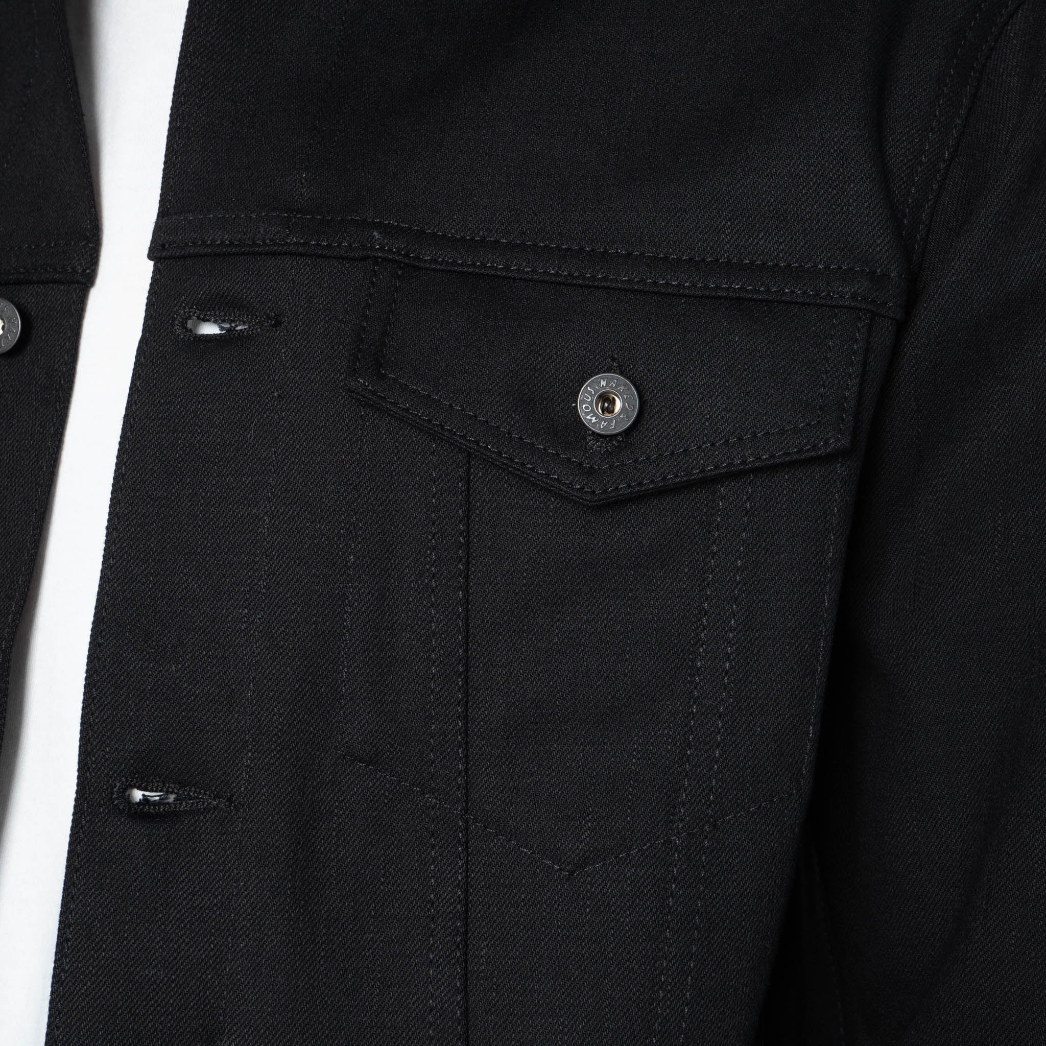 Denim Jacket     -     Solid Black Selvedge - Image 7