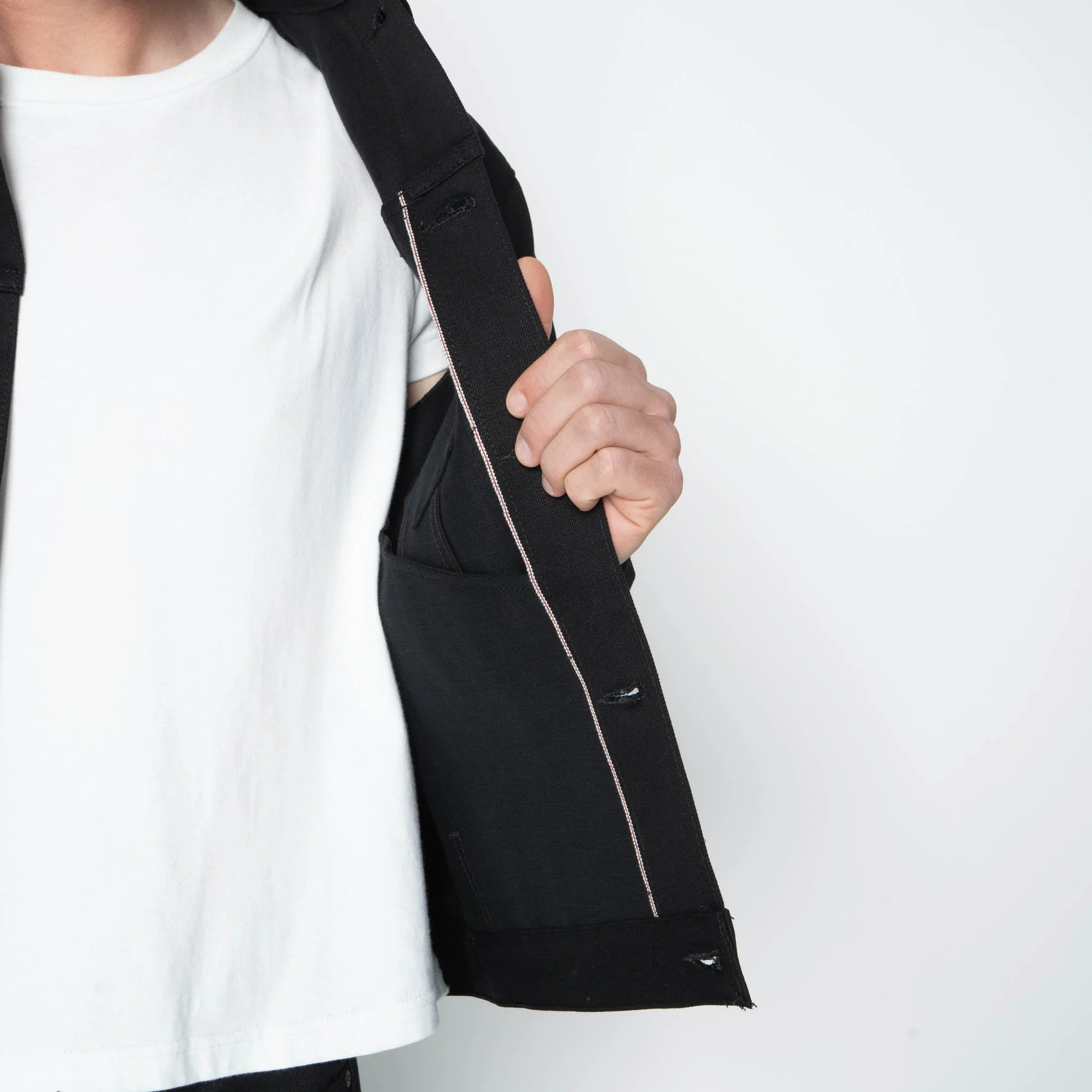 Denim Jacket     -     Solid Black Selvedge - Image 8