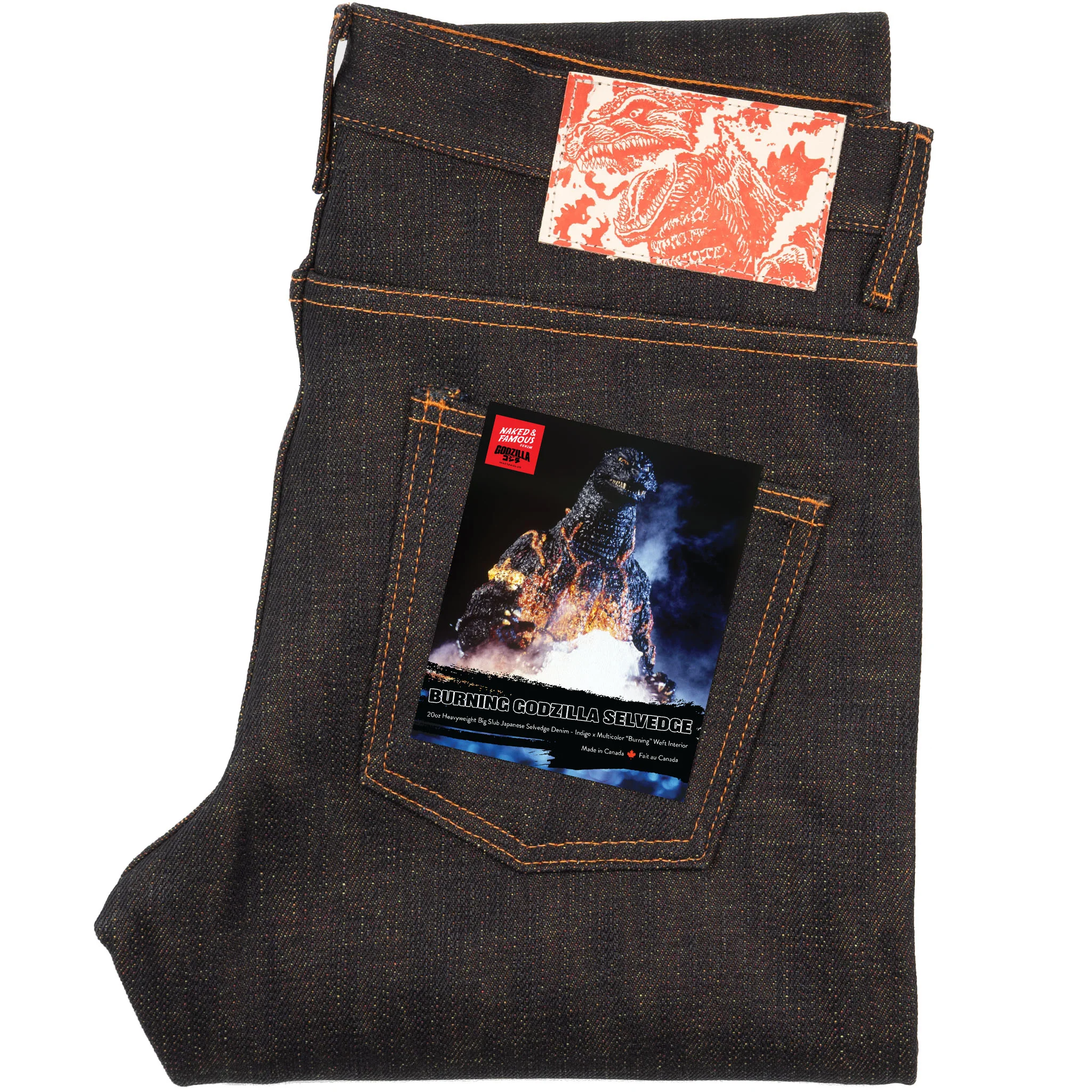 Super Guy - Burning Godzilla Selvedge   -   Indigo