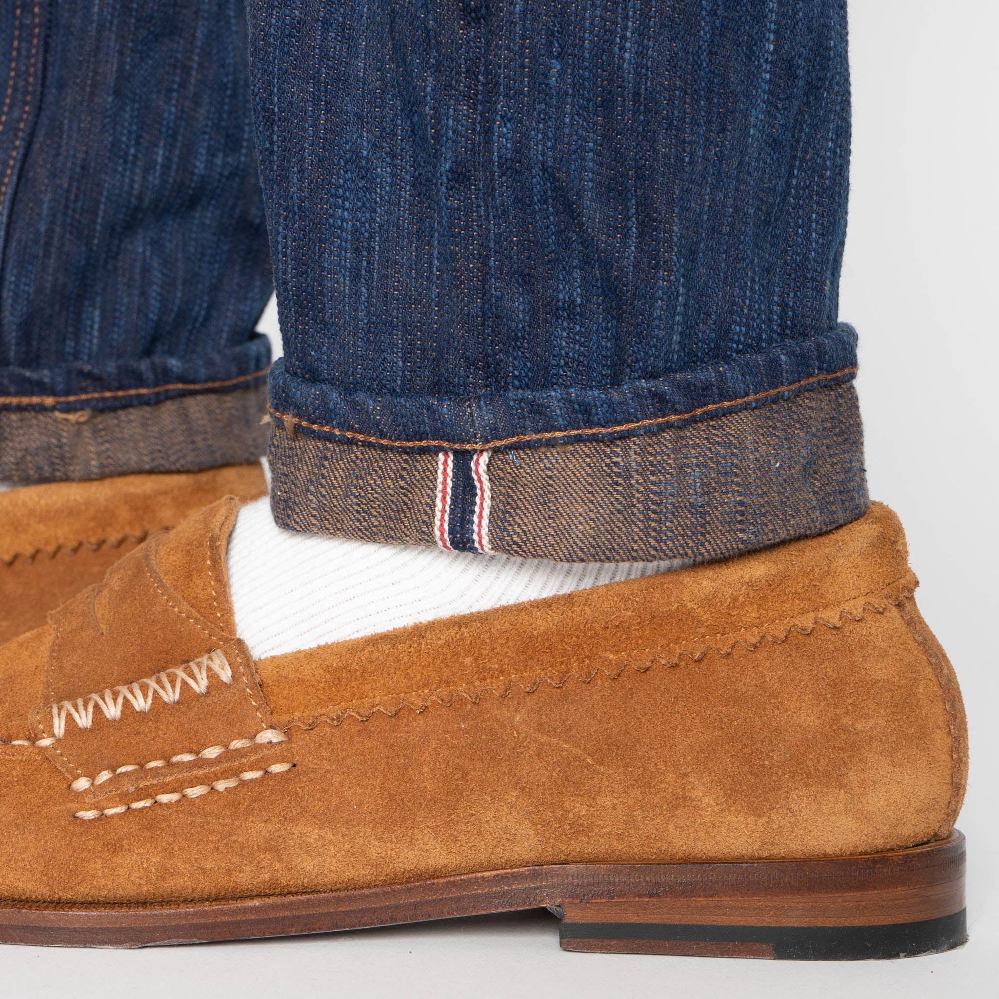 Super Guy - MIJ15 - Hand Dyed Natural Indigo x Kakishibu Intangible Cultural Treasure Selvedge Denim - Image 7