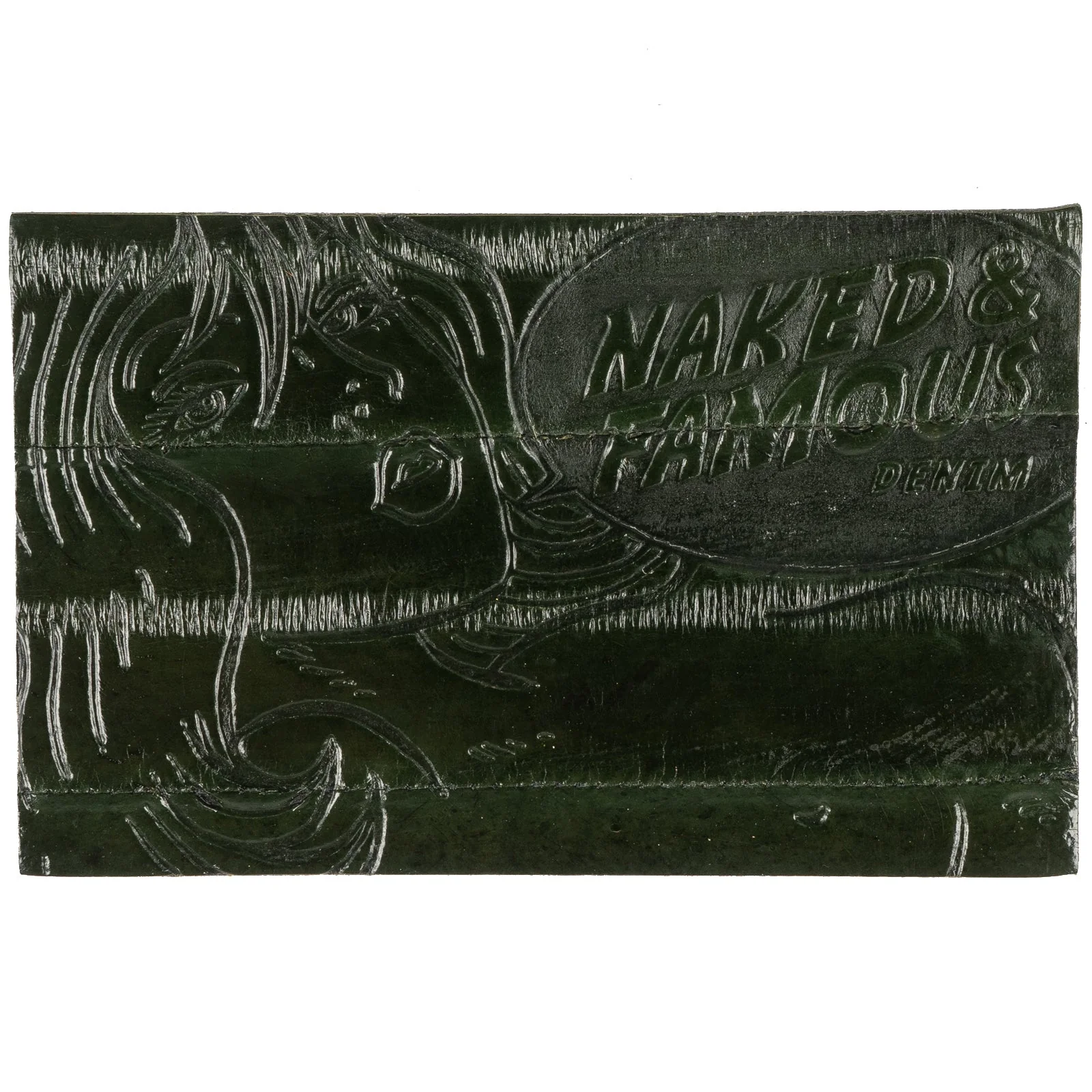 Tragic Blond Leather Patch - Sea Green Eelskin