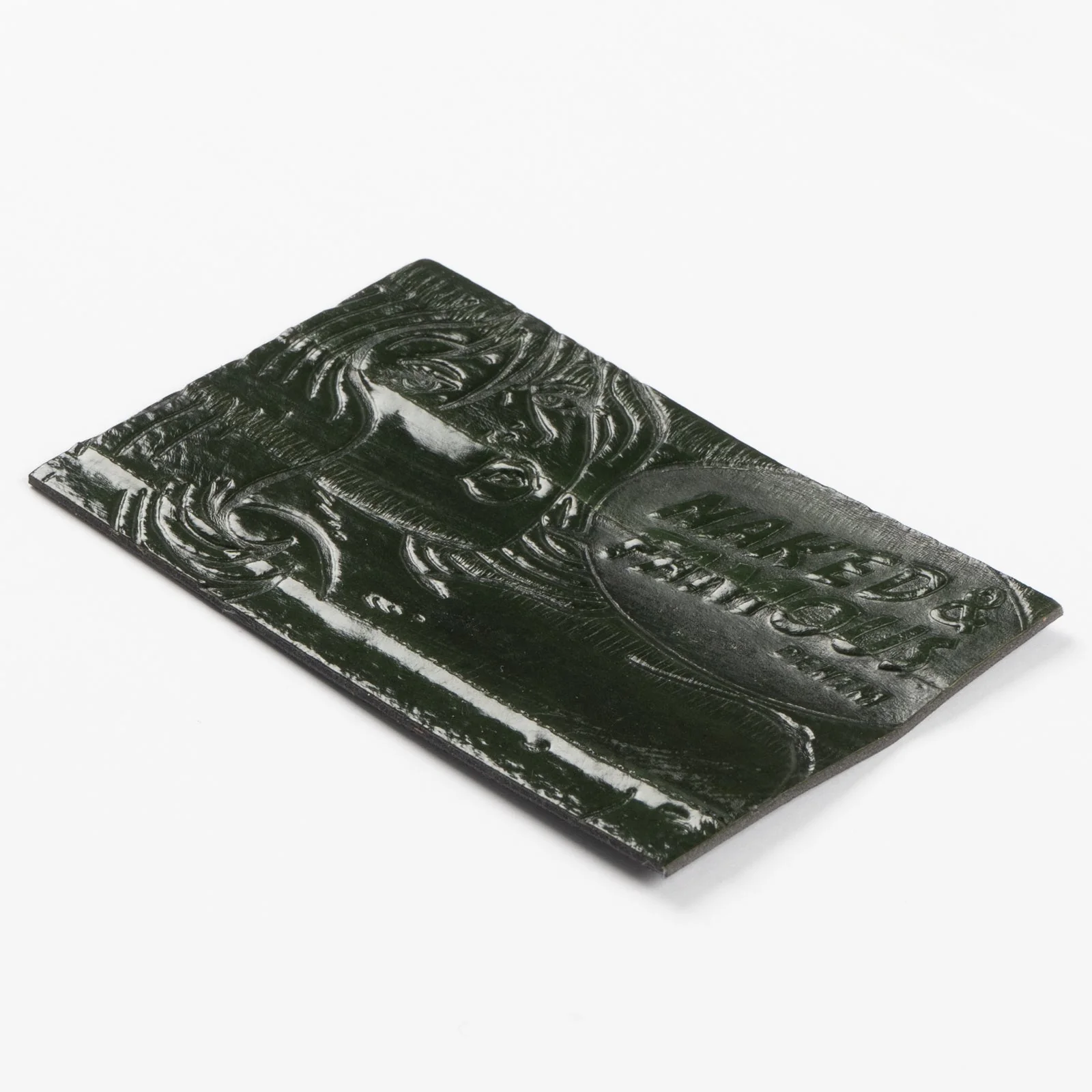 Tragic Blond Leather Patch - Sea Green Eelskin - Image 2