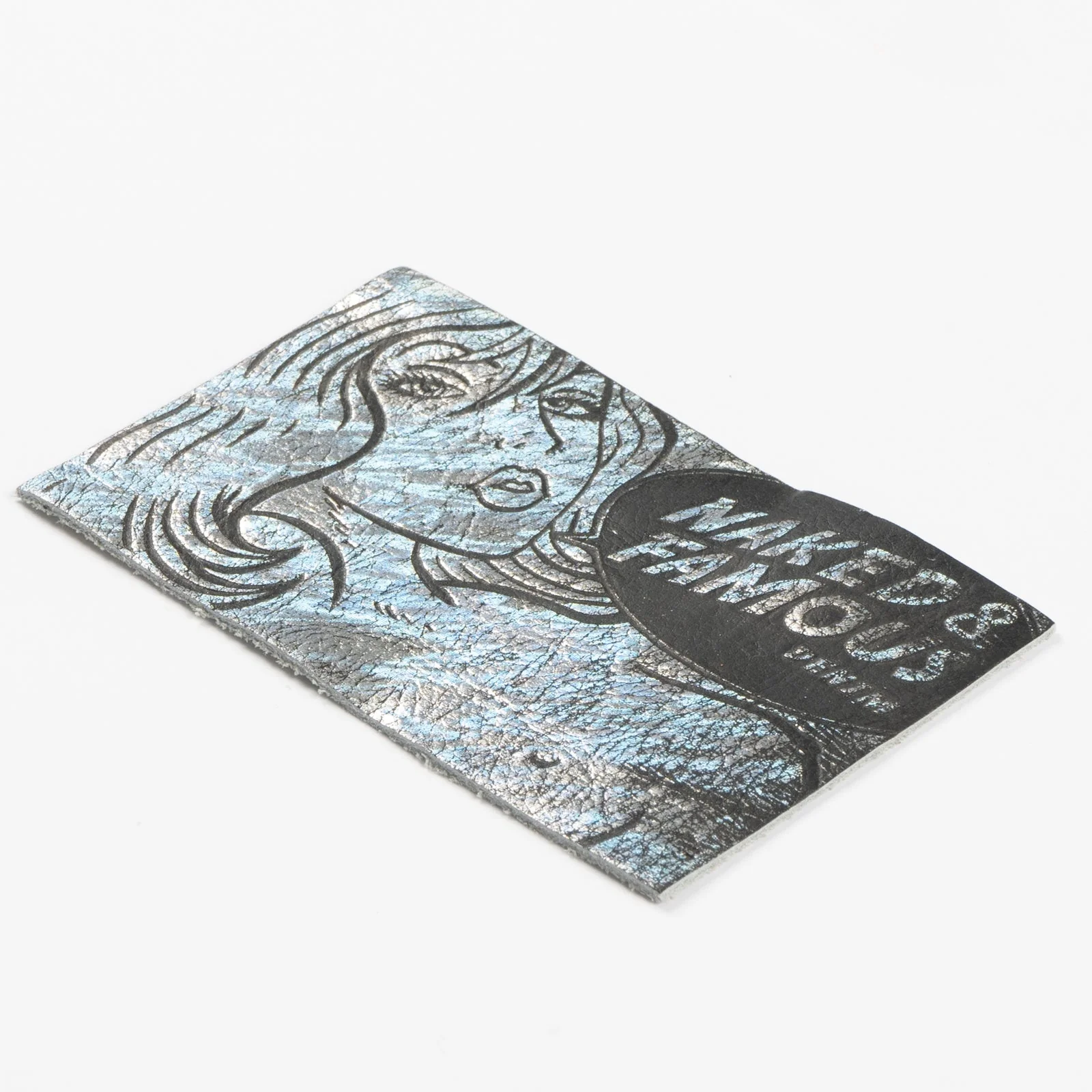 Tragic Blond Leather Patch - Silver Holofoil - Image 2