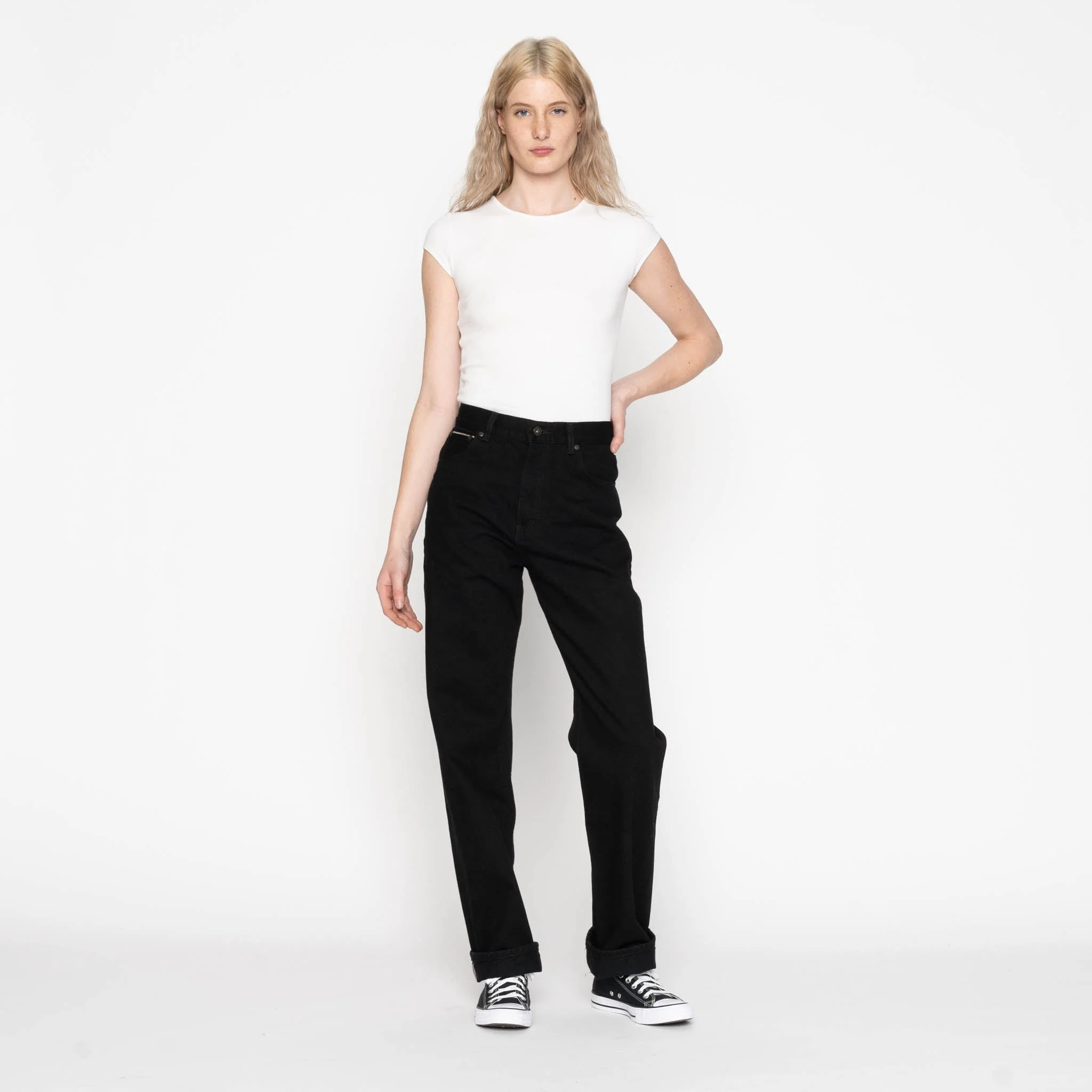 True Girl - Solid Black Selvedge Washed - Image 2