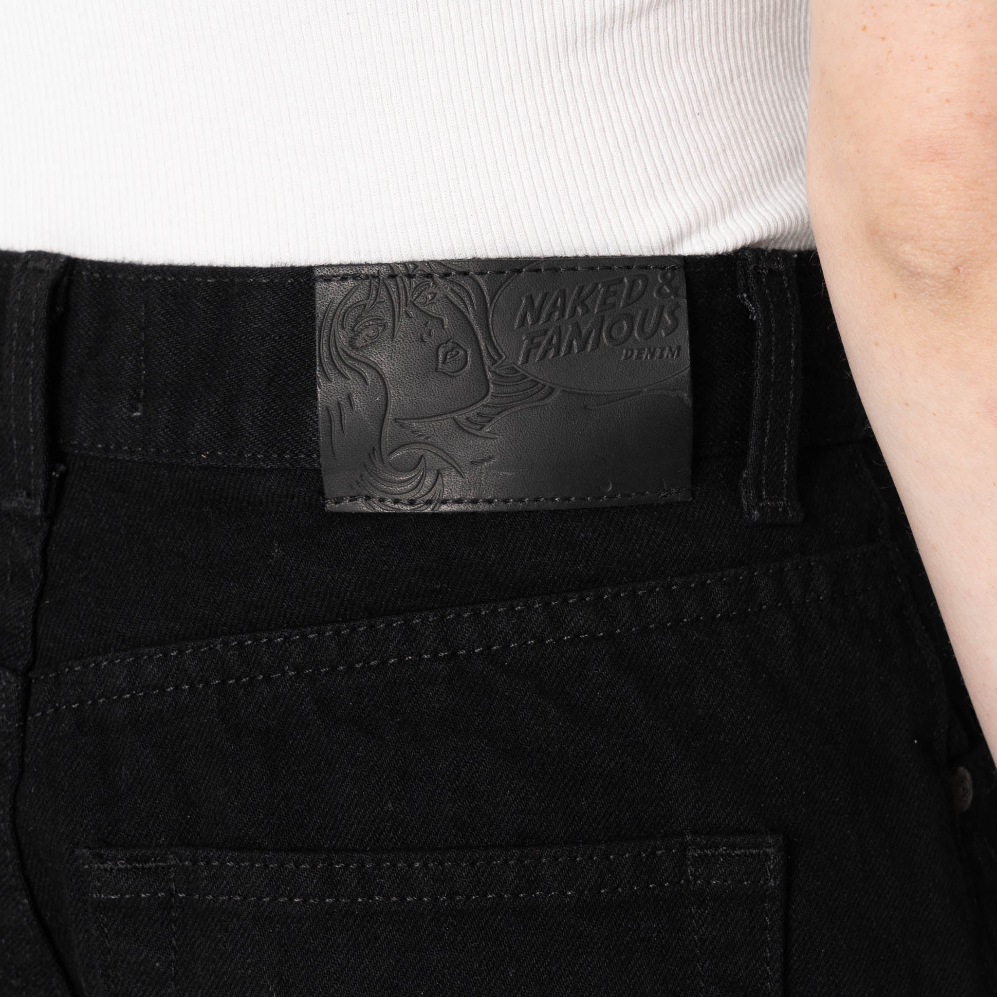 True Girl - Solid Black Selvedge Washed - Image 6
