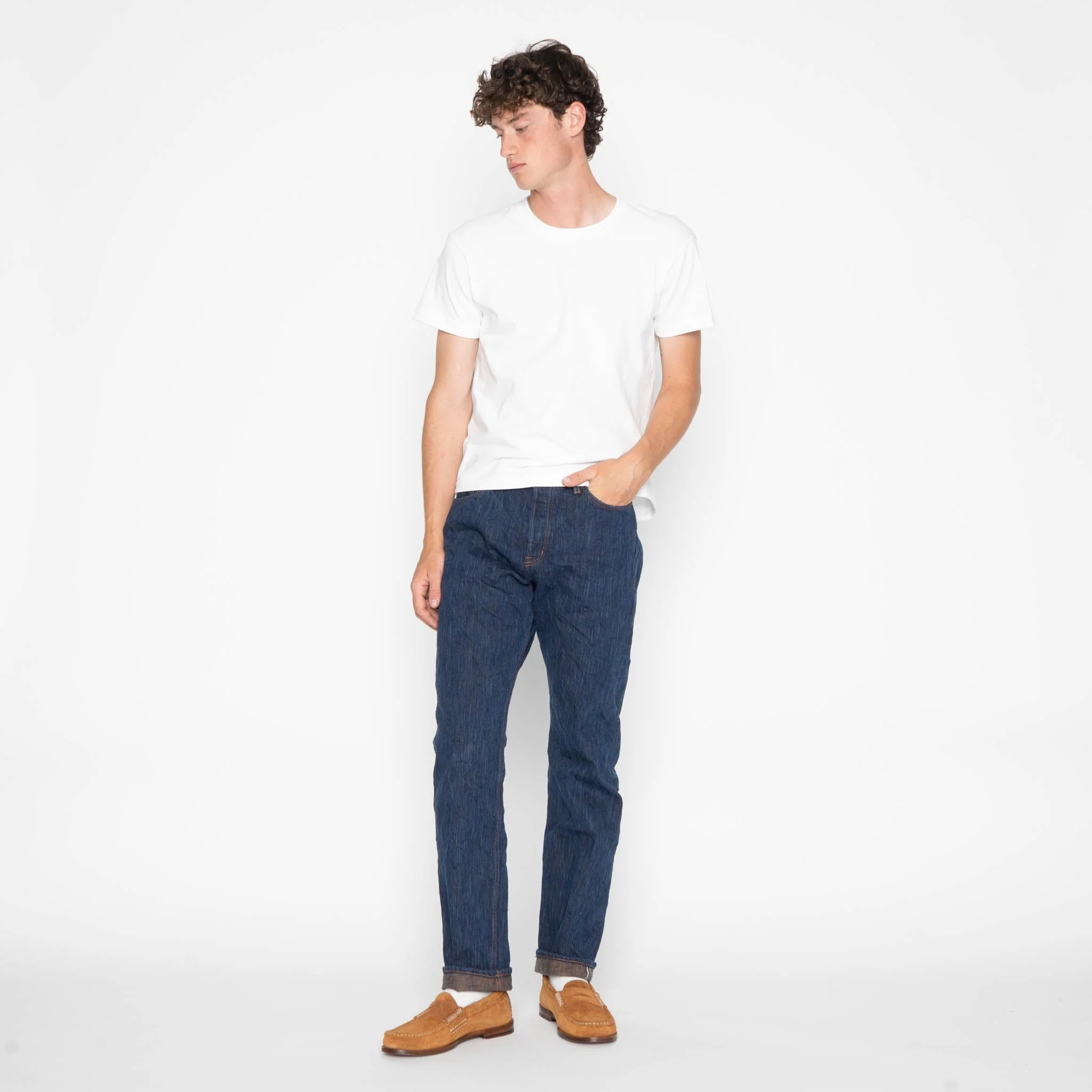 True Guy - MIJ15 - Hand Dyed Natural Indigo x Kakishibu Intangible Cultural Treasure Selvedge Denim - Image 8