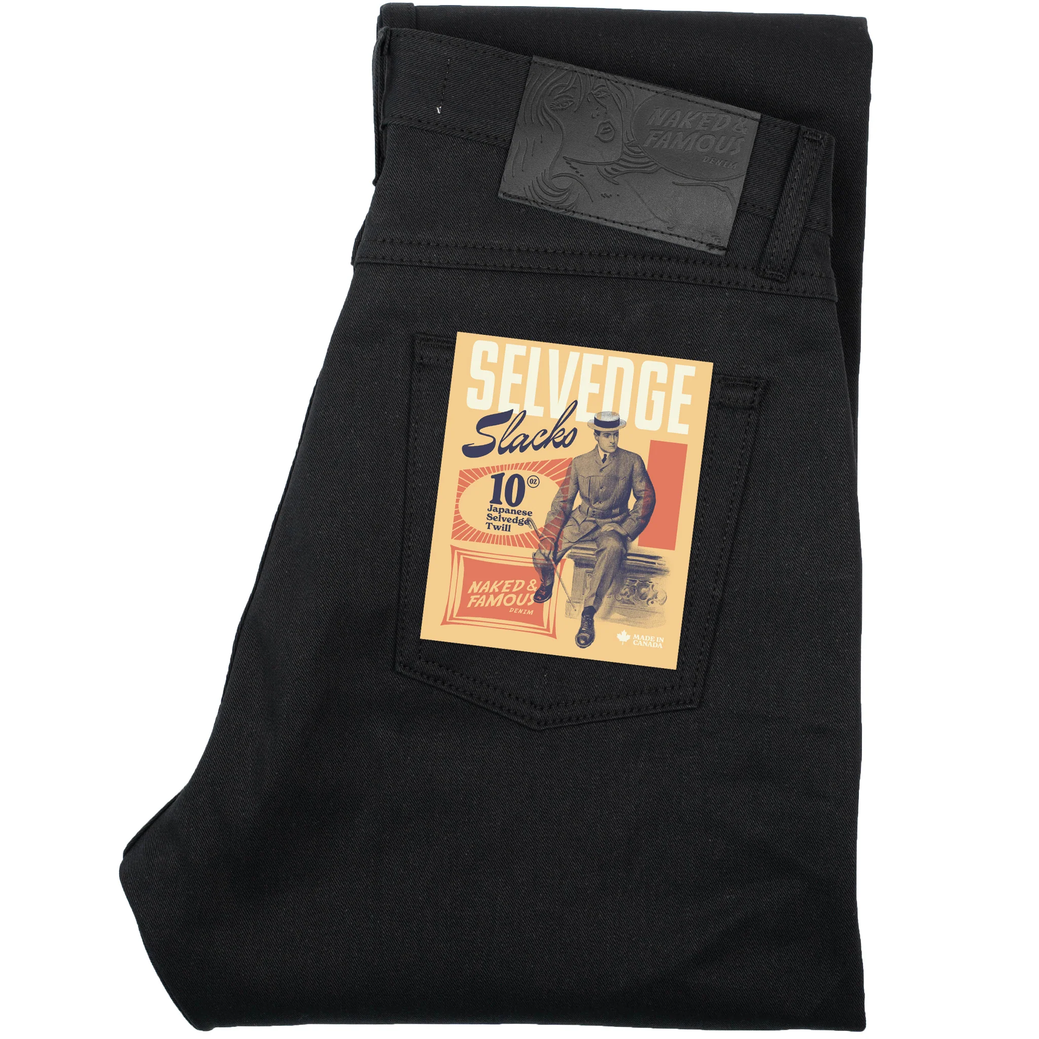 True Guy - Selvedge Slacks Black
