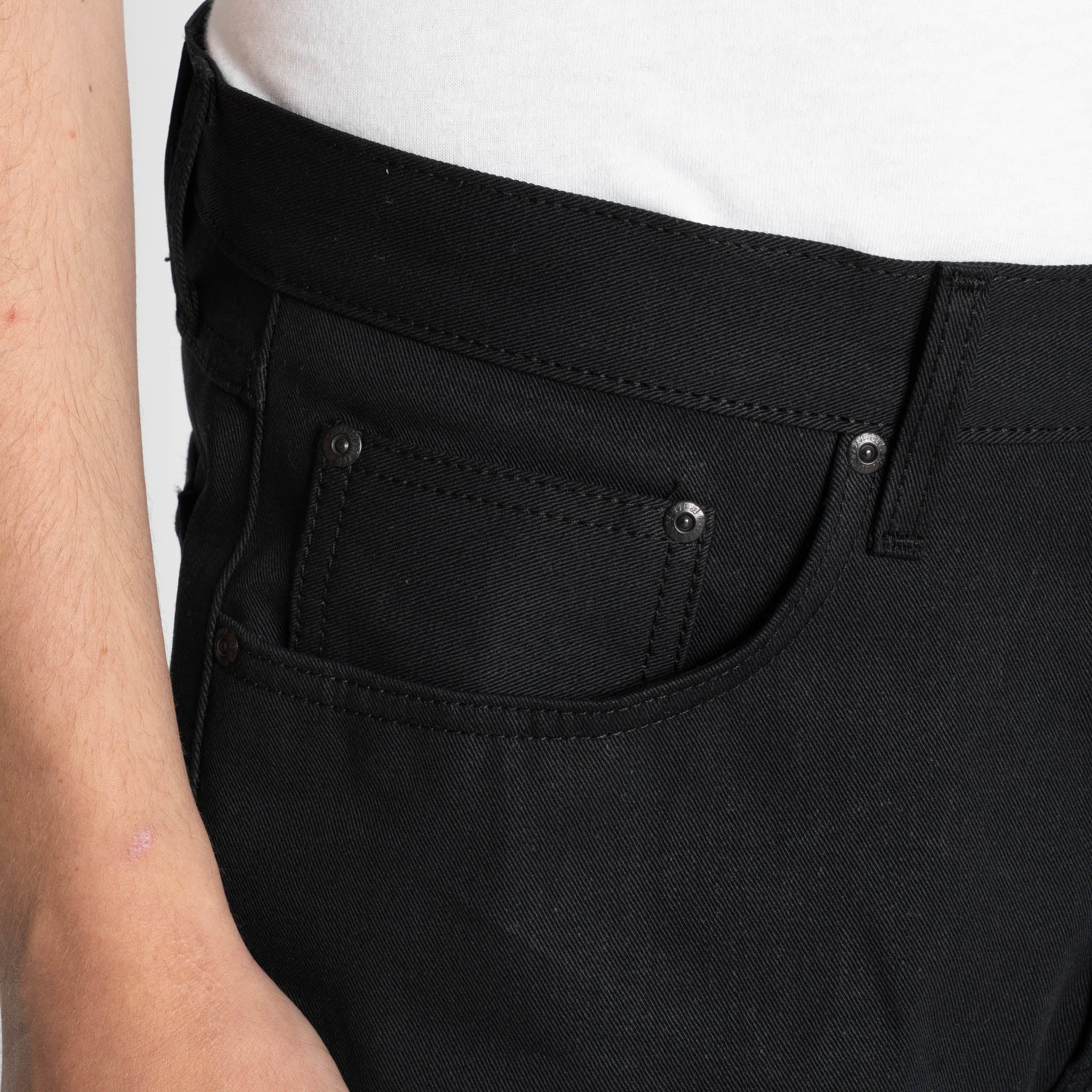 True Guy - Selvedge Slacks Black - Image 5