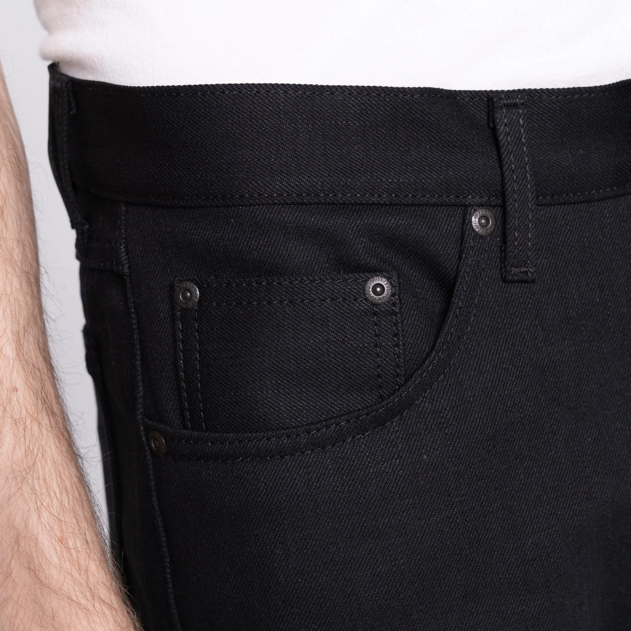 True Guy - Solid Black Selvedge - 36" Long Inseam - Image 4