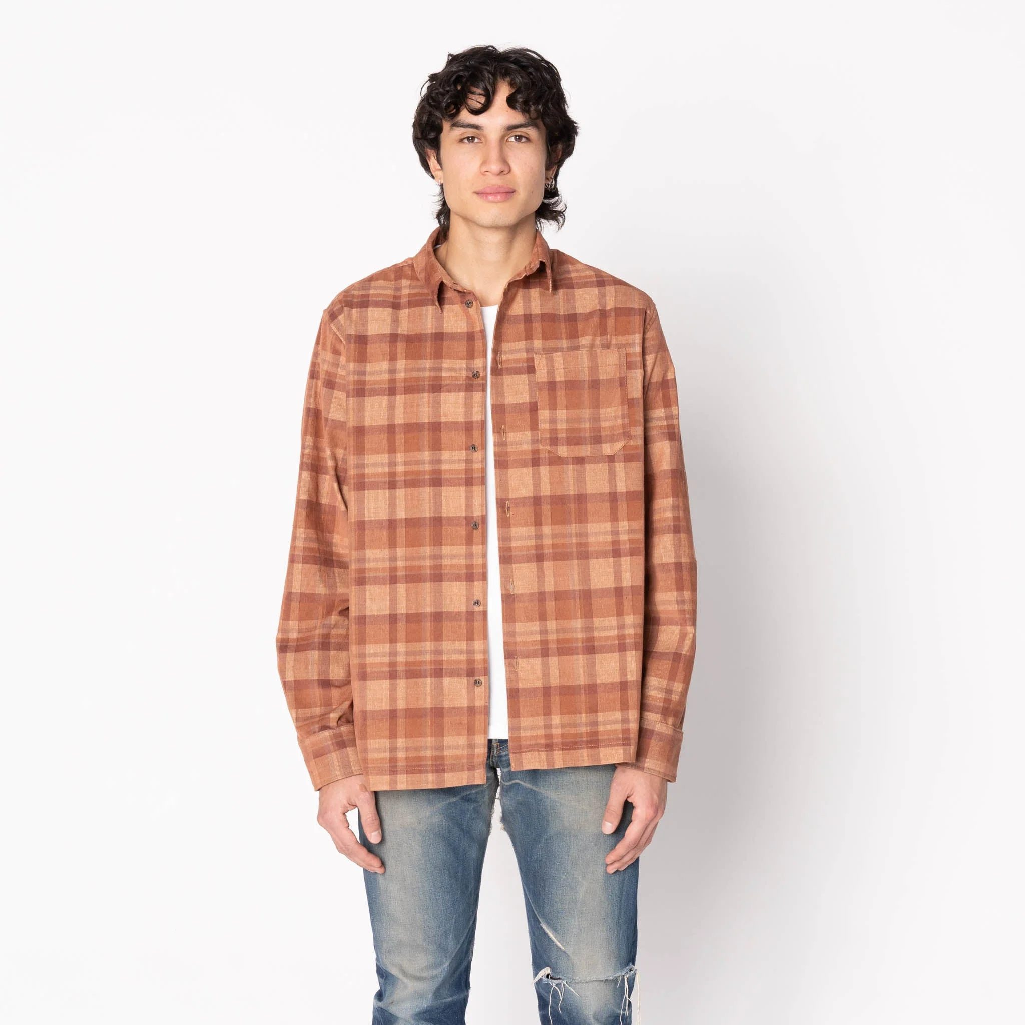 True Shirt - Corduroy Shirting (21W) - Brown / Beige - Image 2