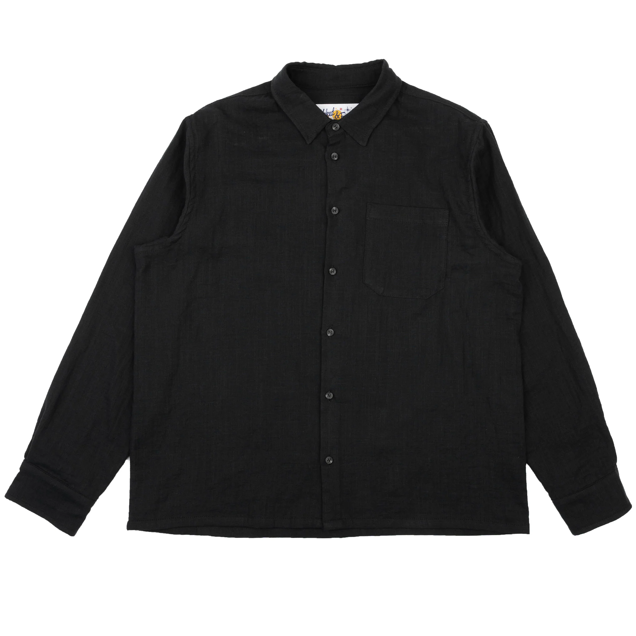 True Shirt - Double Weave Slub Gauze - Black