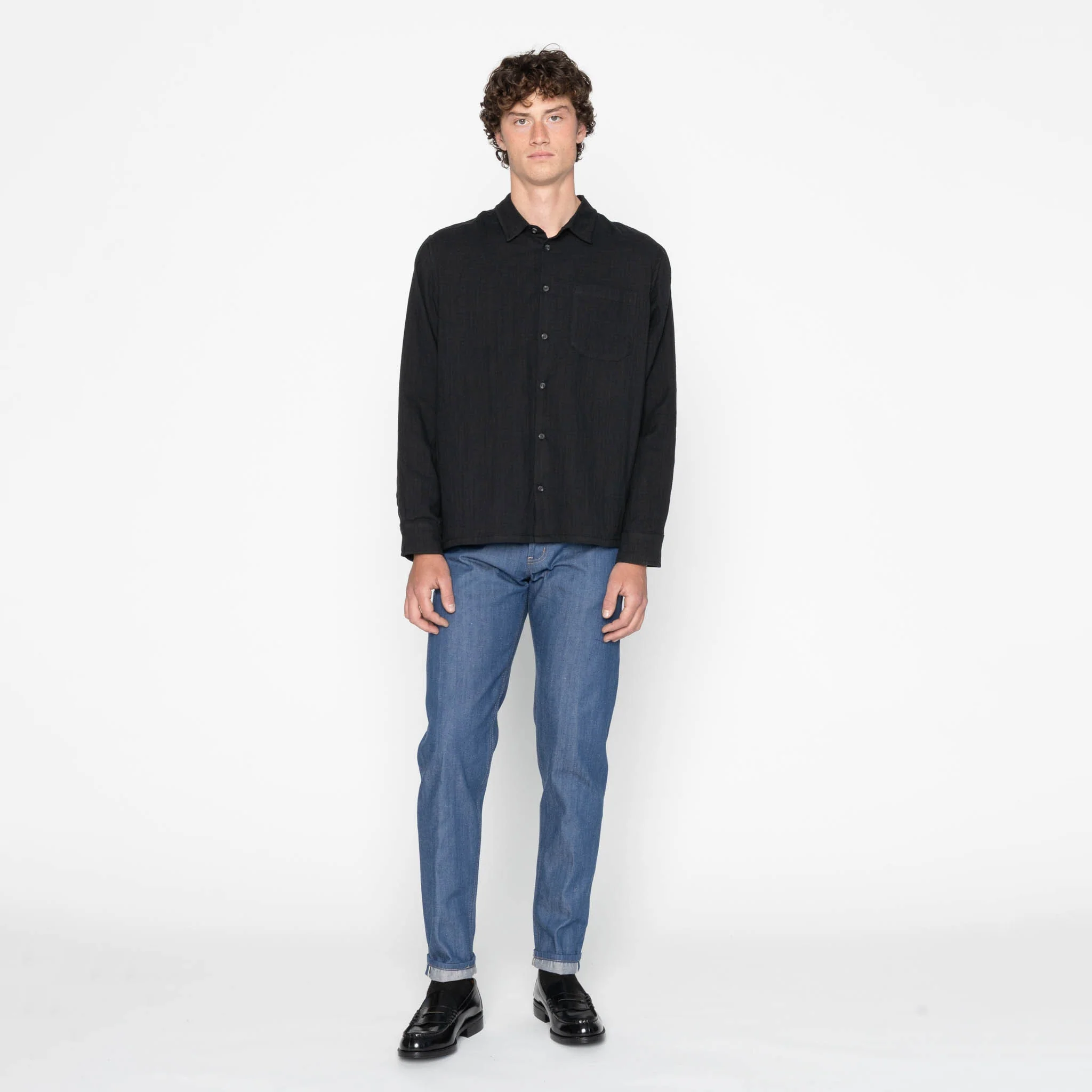 True Shirt - Double Weave Slub Gauze - Black - Image 5