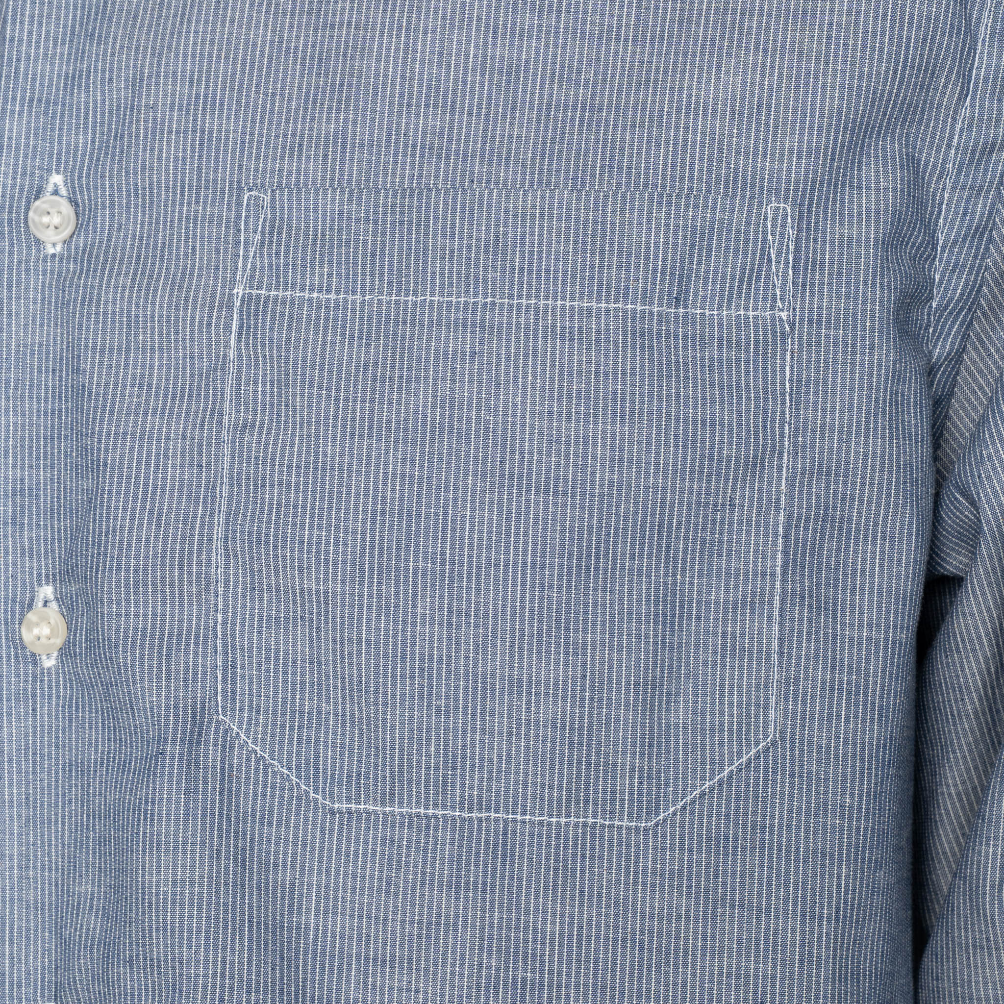 True Shirt - Indigo Stripe Selvedge - Indigo - Image 5