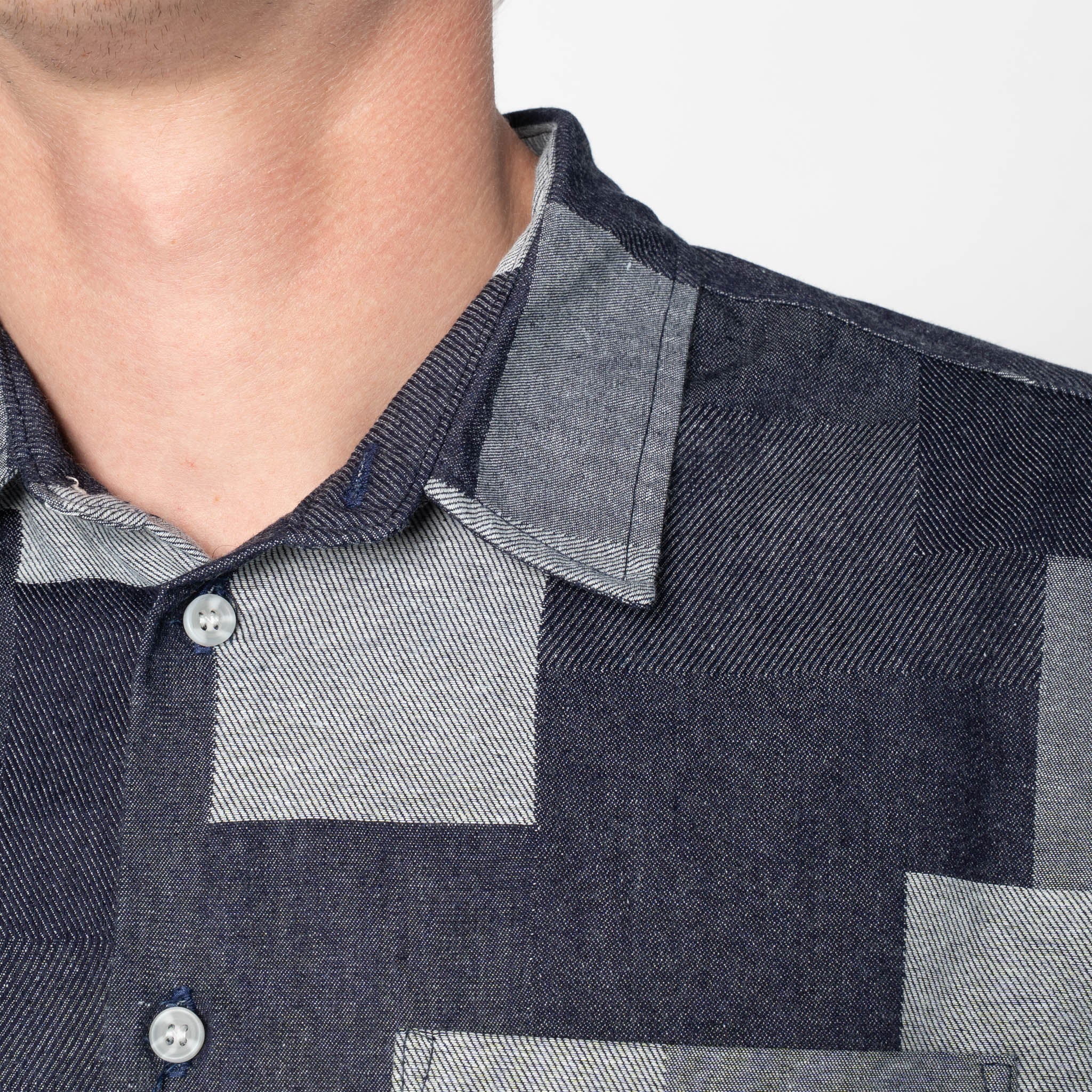 True Shirt - Jacquard Denim - Indigo - Image 6