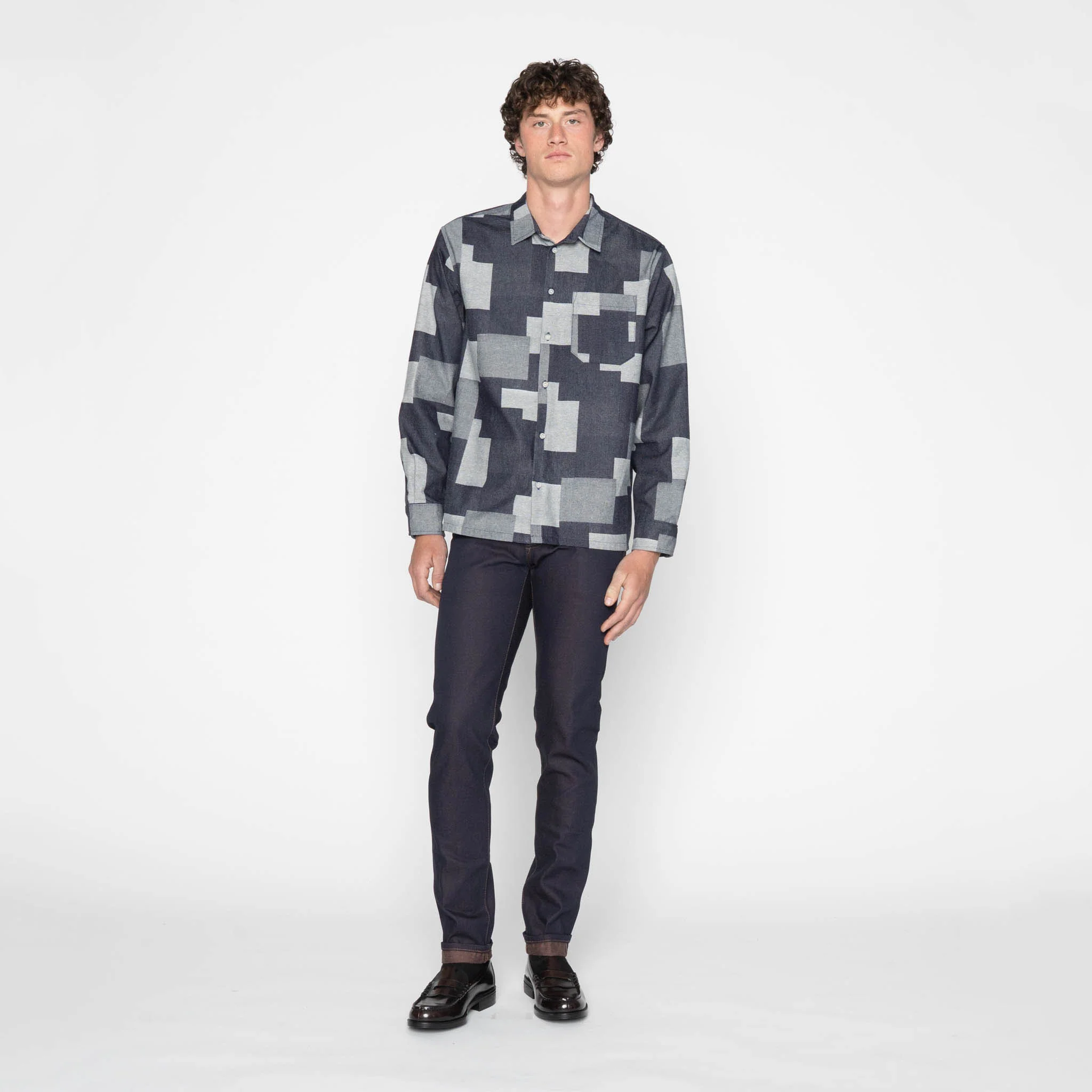 True Shirt - Jacquard Denim - Indigo - Image 7