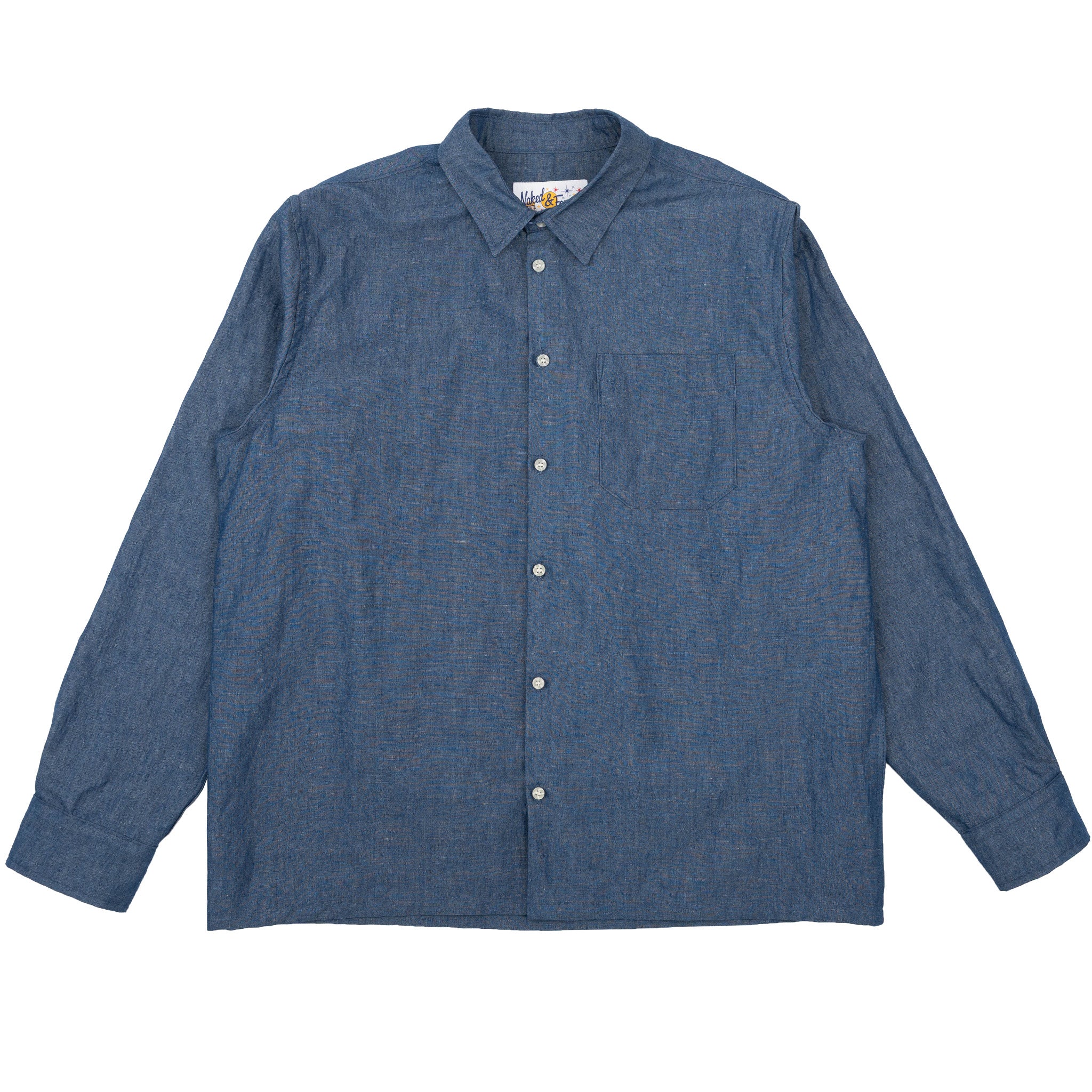 True Shirt - Linen Blend Denim - Indigo