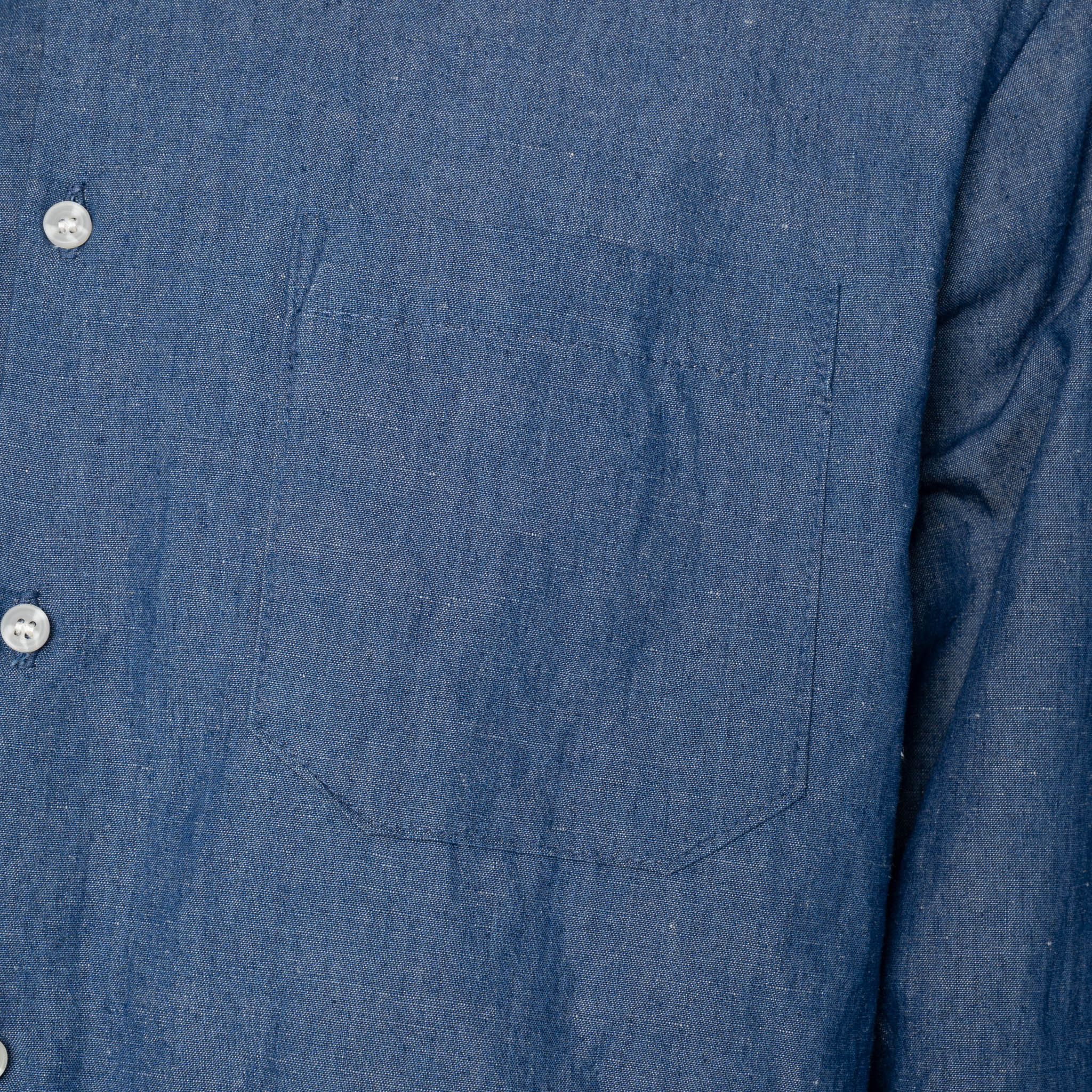 True Shirt - Linen Blend Denim - Indigo - Image 6