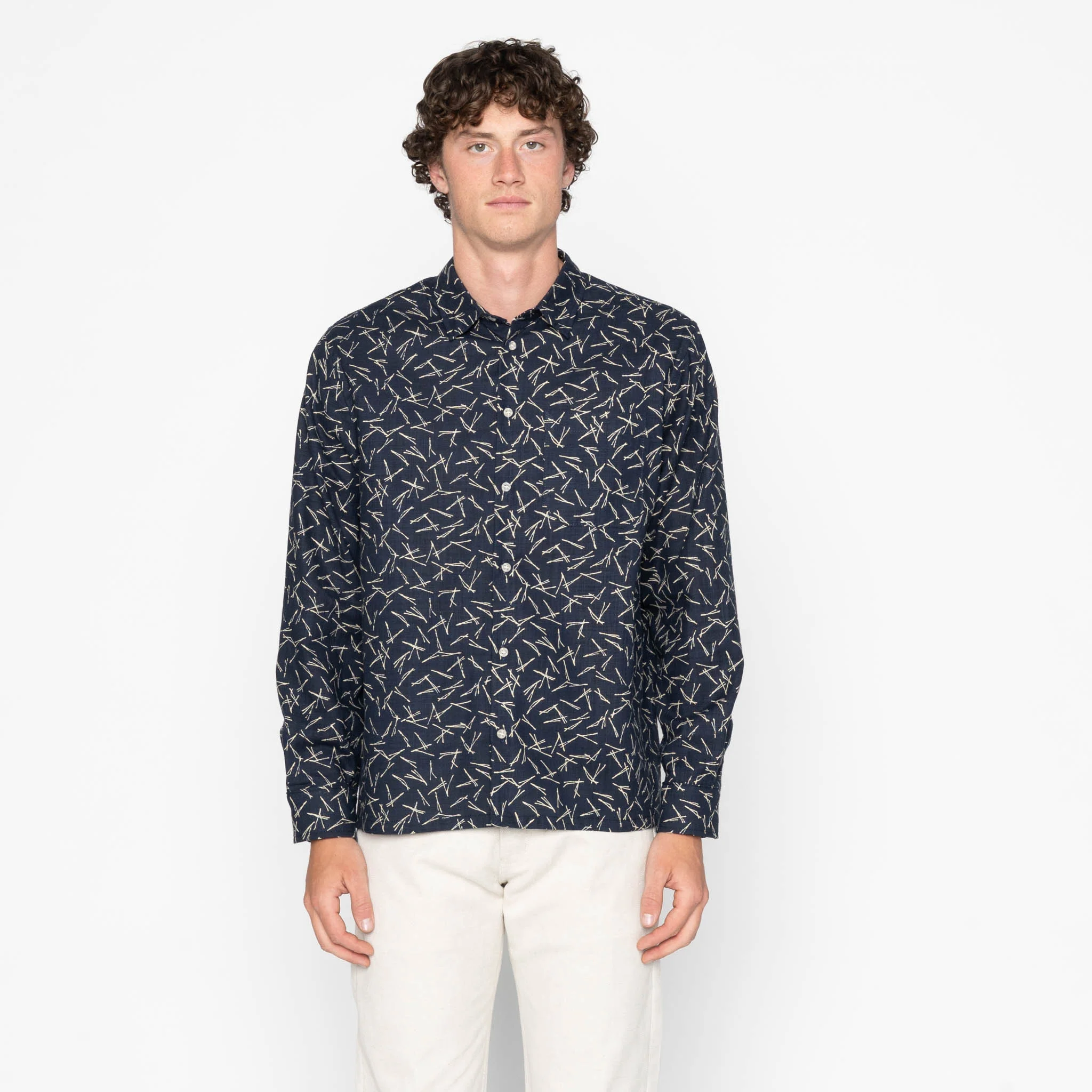 True Shirt - Matsuba Pine Needles - Indigo - Image 2
