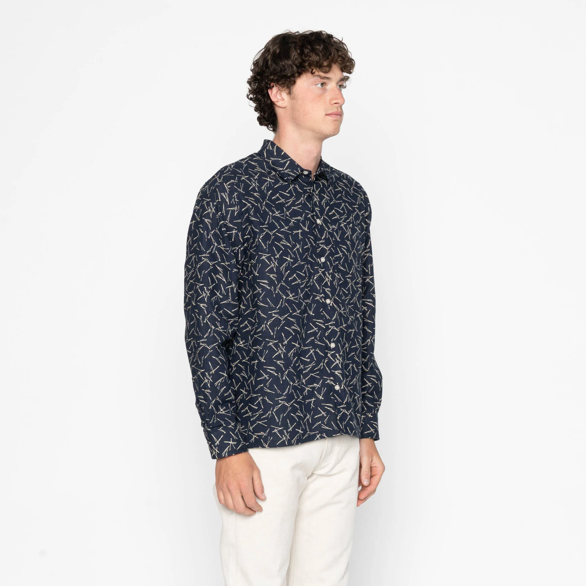 True Shirt - Matsuba Pine Needles - Indigo - Image 3