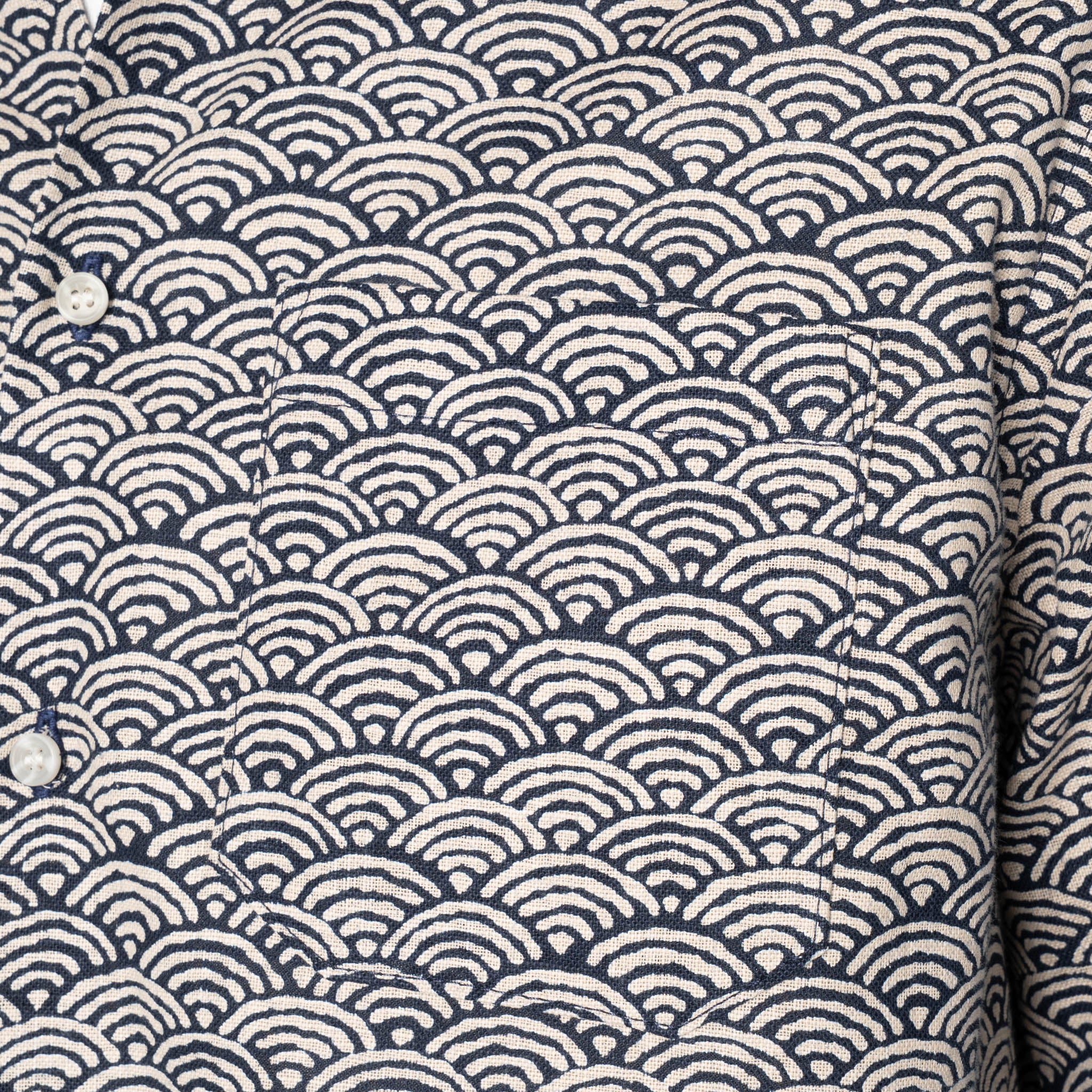 True Shirt - Seigaiha Waves - Indigo - Image 5