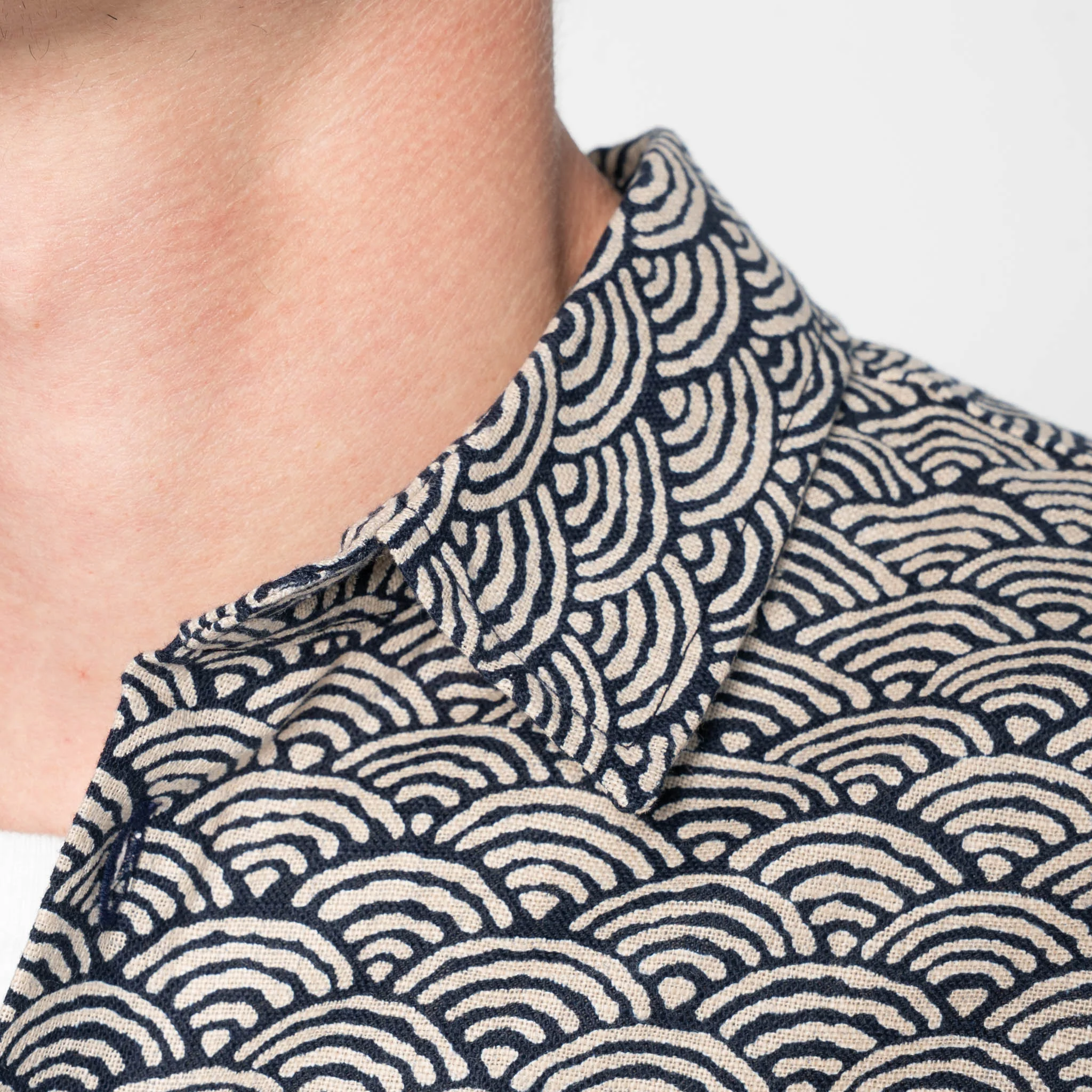 True Shirt - Seigaiha Waves - Indigo - Image 6