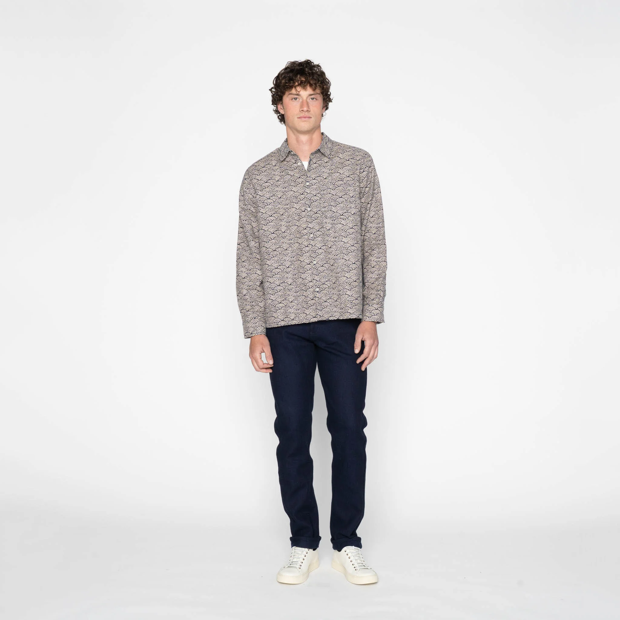 True Shirt - Seigaiha Waves - Indigo - Image 7