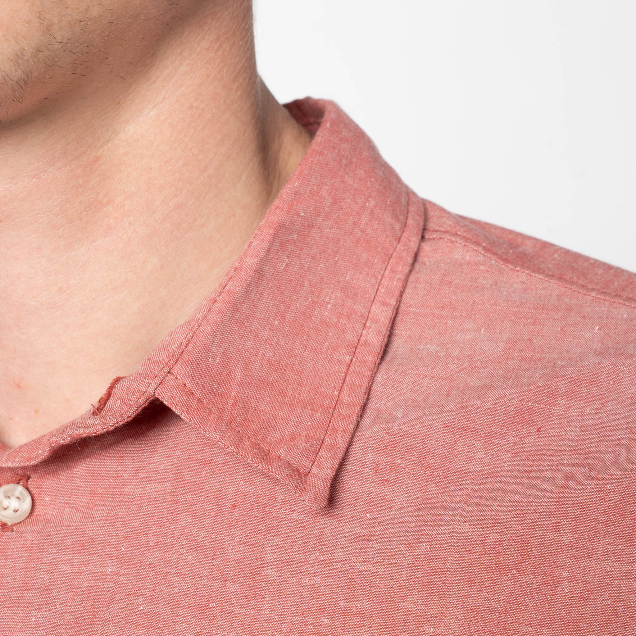 True Shirt - Selvedge Chambray - Red - Image 5