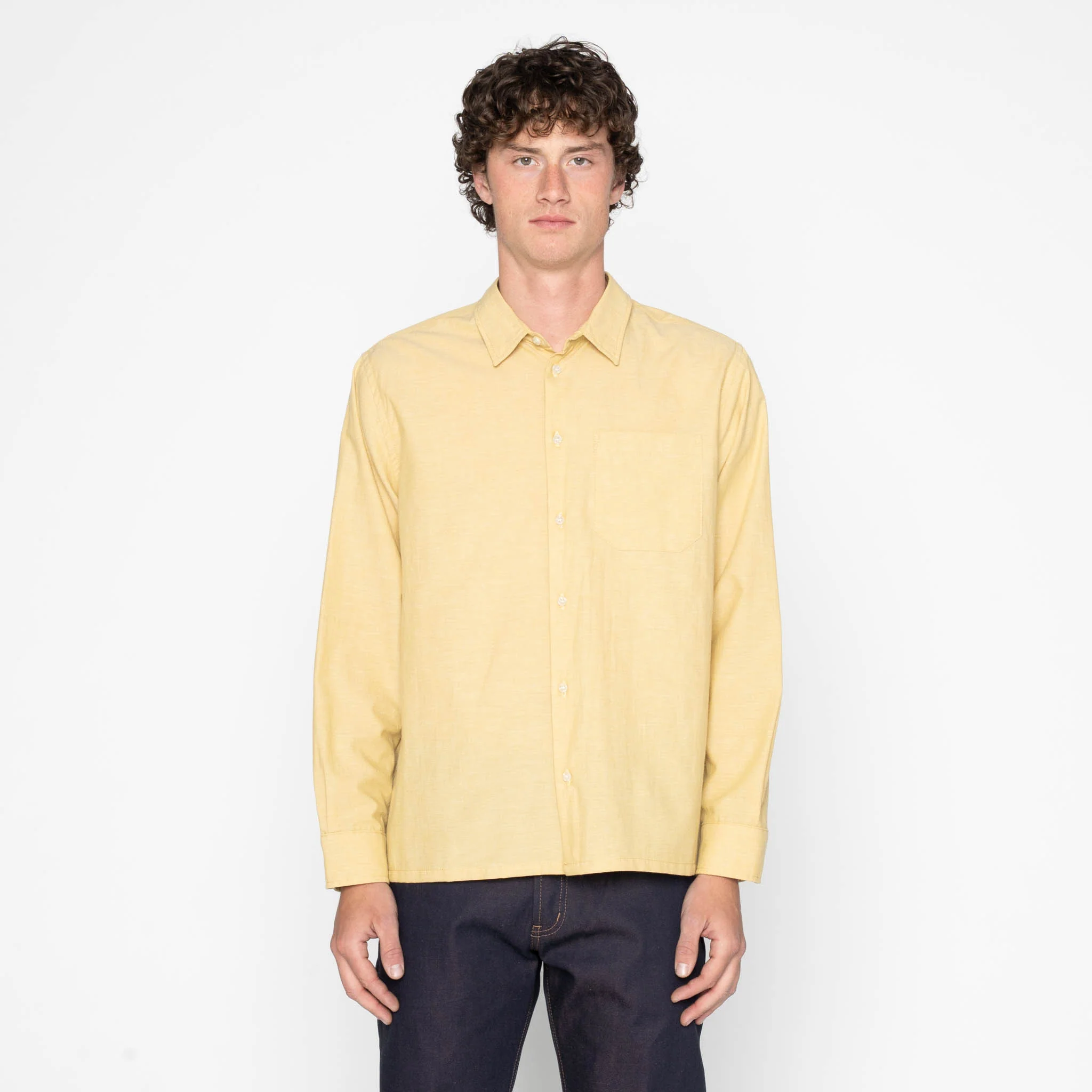 True Shirt - Selvedge Chambray - Yellow - Image 2