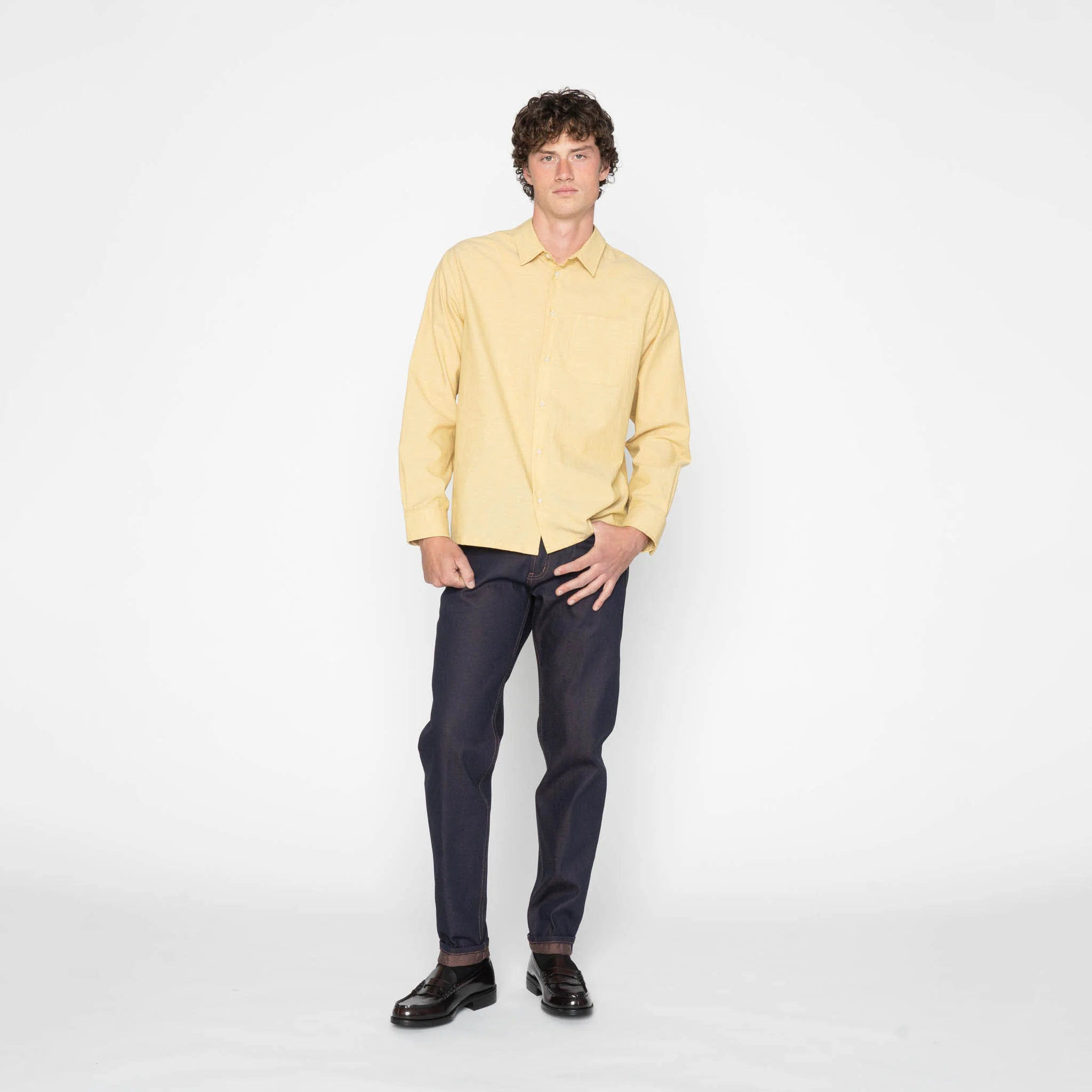 True Shirt - Selvedge Chambray - Yellow - Image 7
