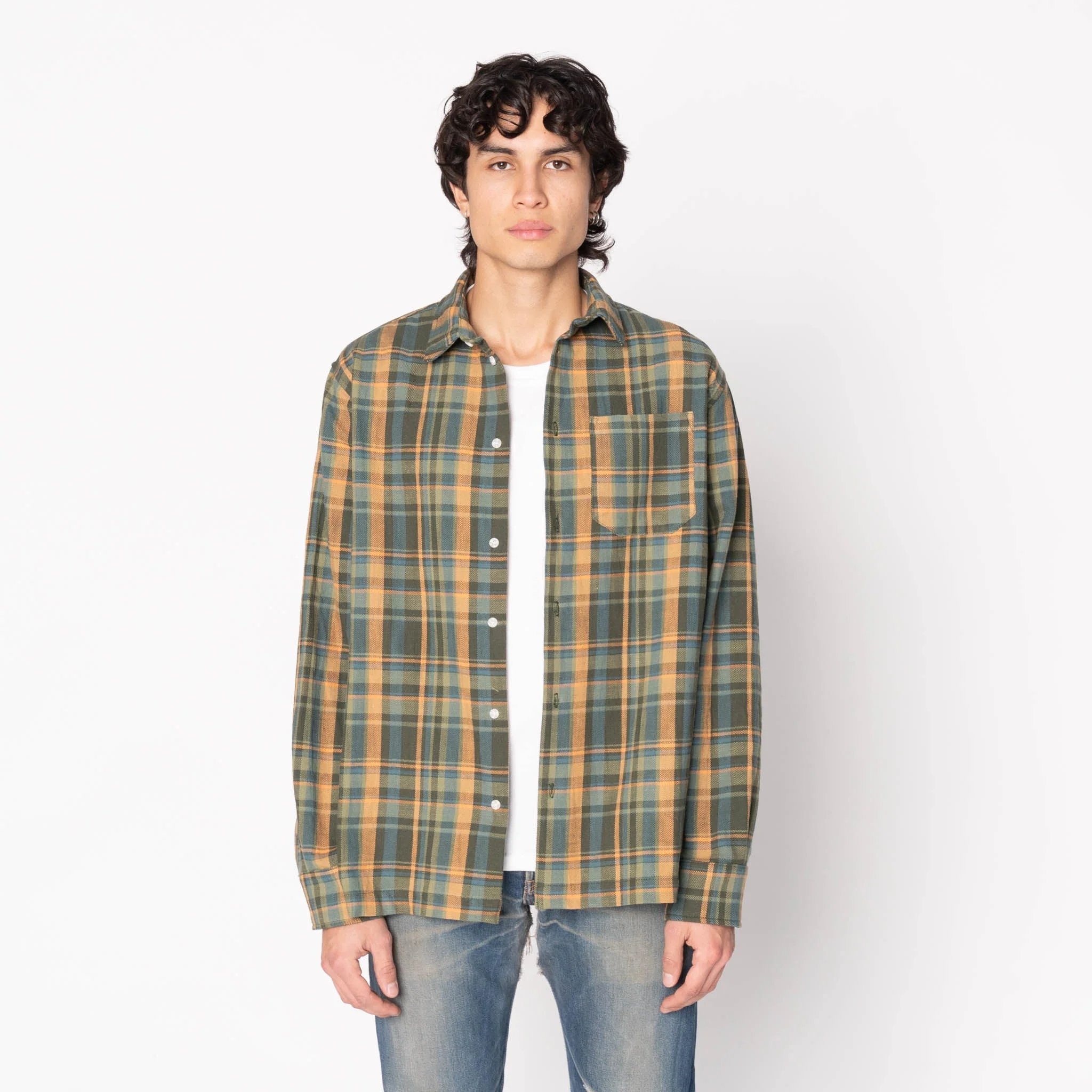 True Shirt - Slub Yarn Flannel - Green - Image 2