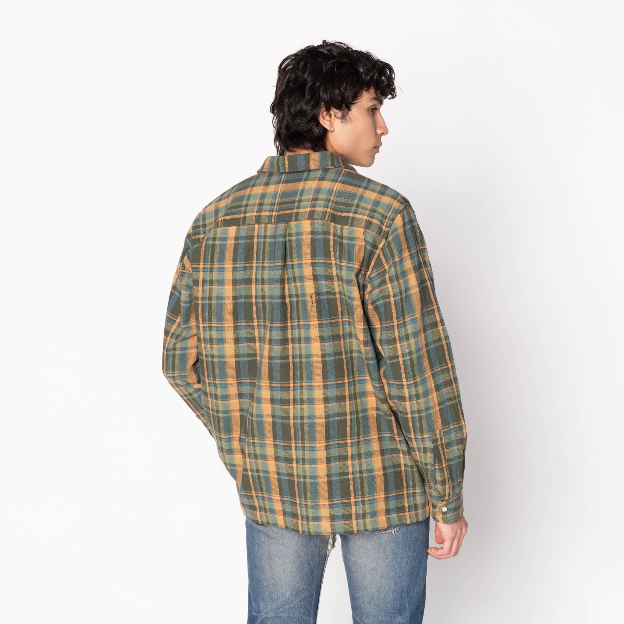 True Shirt - Slub Yarn Flannel - Green - Image 3